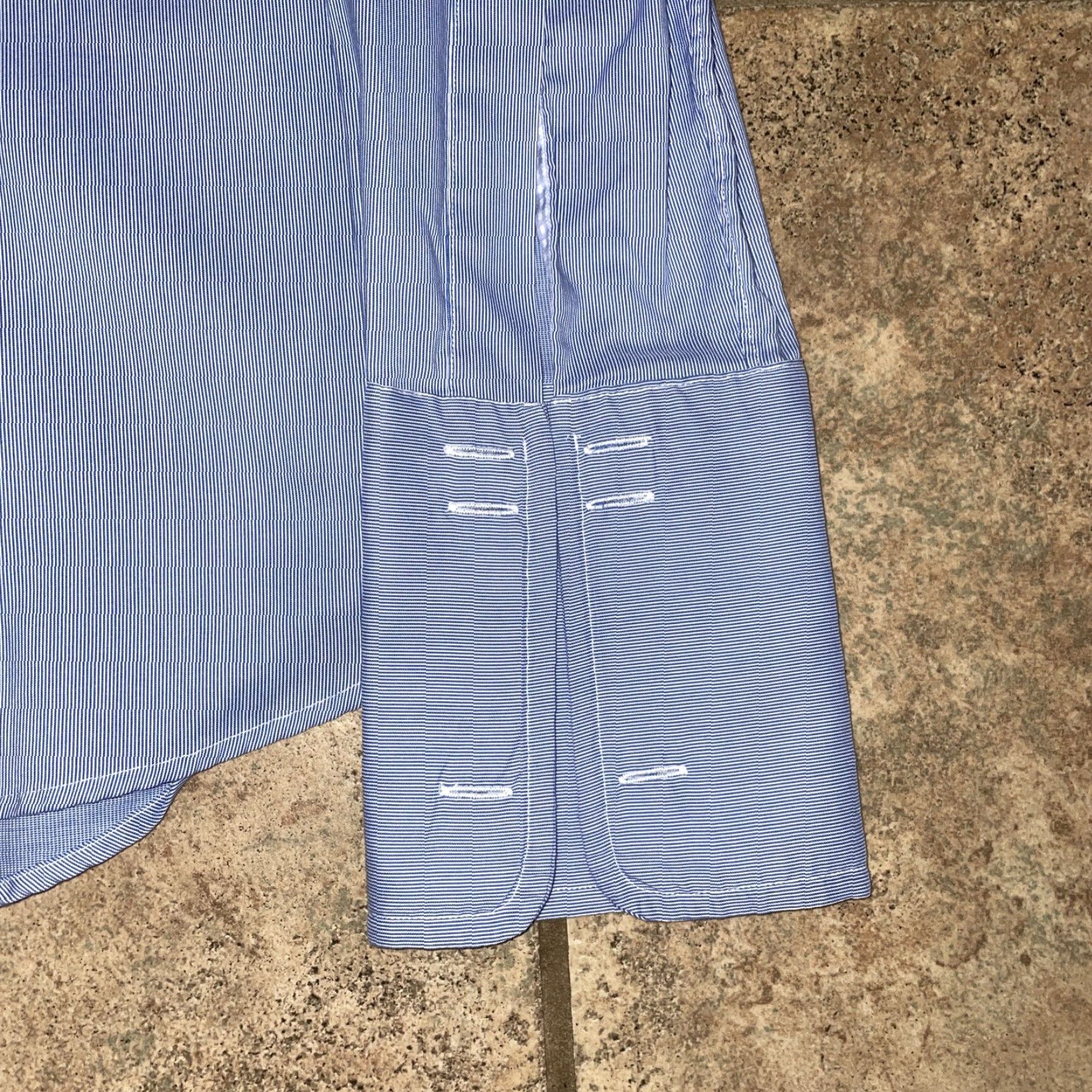 Vintage Sartorial Slim Fit Blue Shirt Mens 15/38 Dress Shirt Regular Slimming Men Blue 100%? Size US M / EU 48-50 / 2 - 2 Thumbnail
