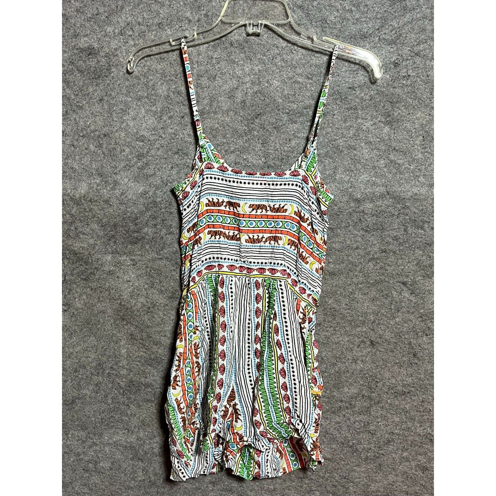 Mara Hoffman Mara Hoffman Romper Womens XS Tiger Viscose V Neck Green Size 25" / US 0 / IT 36 - 2 Thumbnail