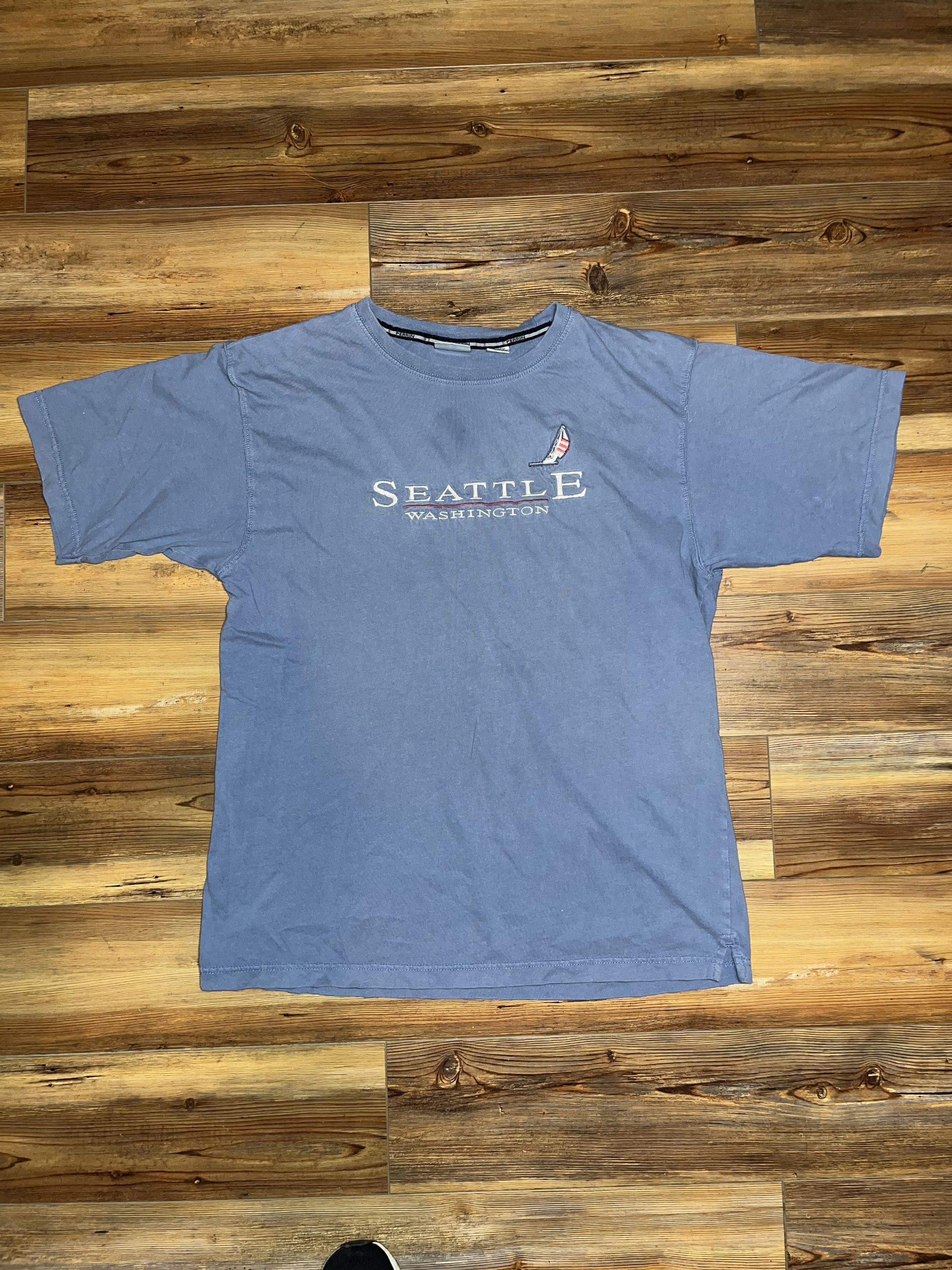 Perrin × Vintage Y2K Seattle Washington Sailboat Shirt Size US L / EU 52-54 / 3 - 1 Thumbnail