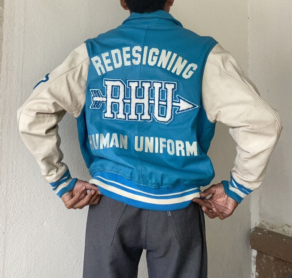 Rhude Zara Rhuigi Varsity Leather Jacket Size US M / EU 48-50 / 2 - 24 Thumbnail