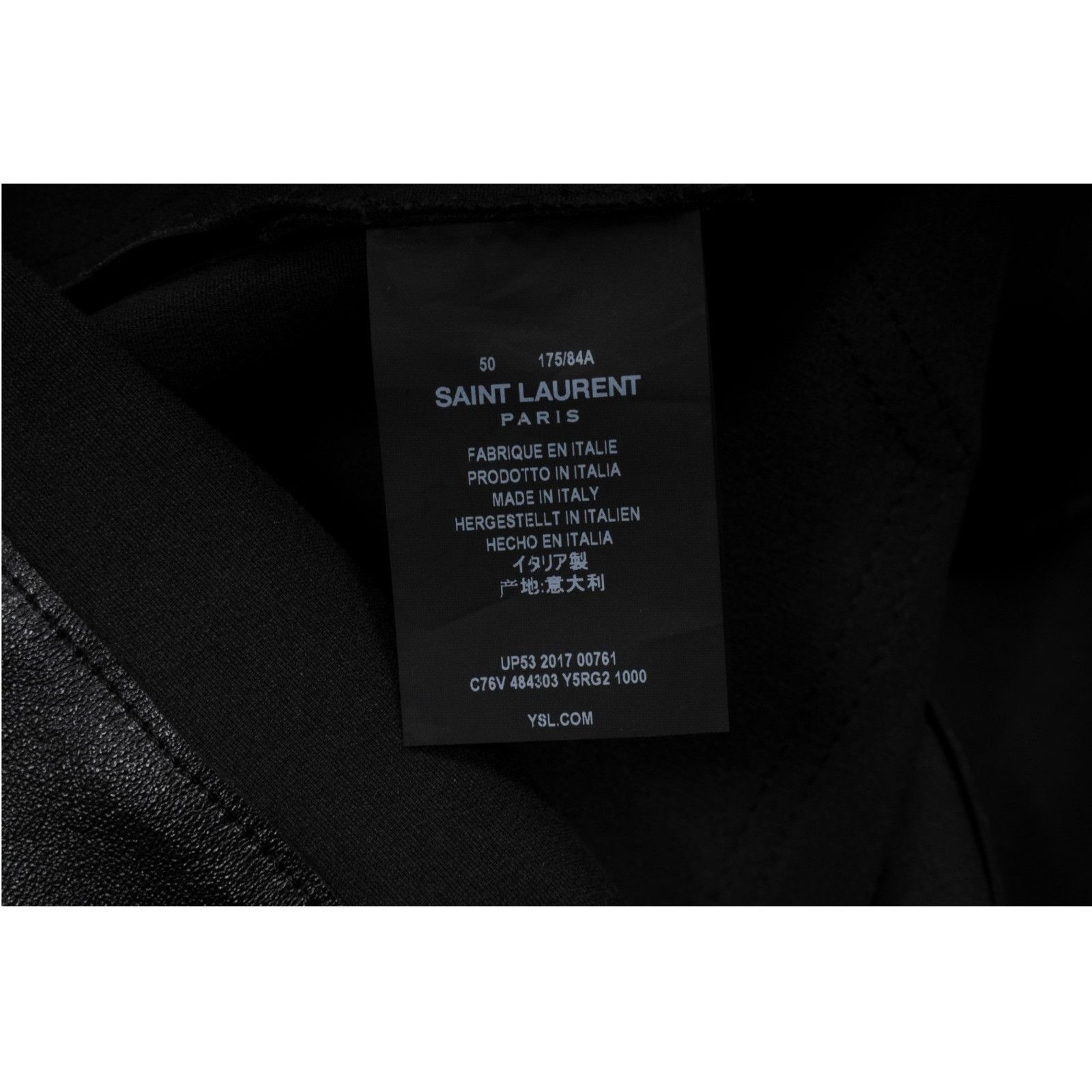 Saint Laurent Paris Lambskin Skinny Leg Leather Pants Jeans Size US 34 / EU 50 - 10 Thumbnail