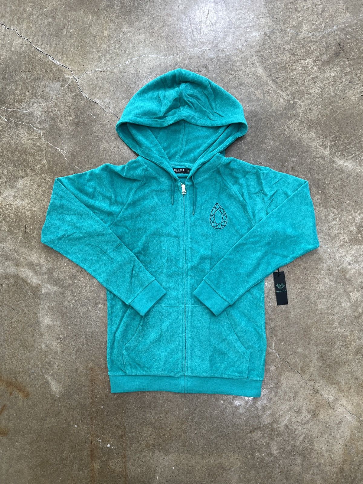 Diamond Supply Co. Diamond Supply Tear Drop Hoodie Teal Small Size S / US 4 / IT 40 - 2 Thumbnail