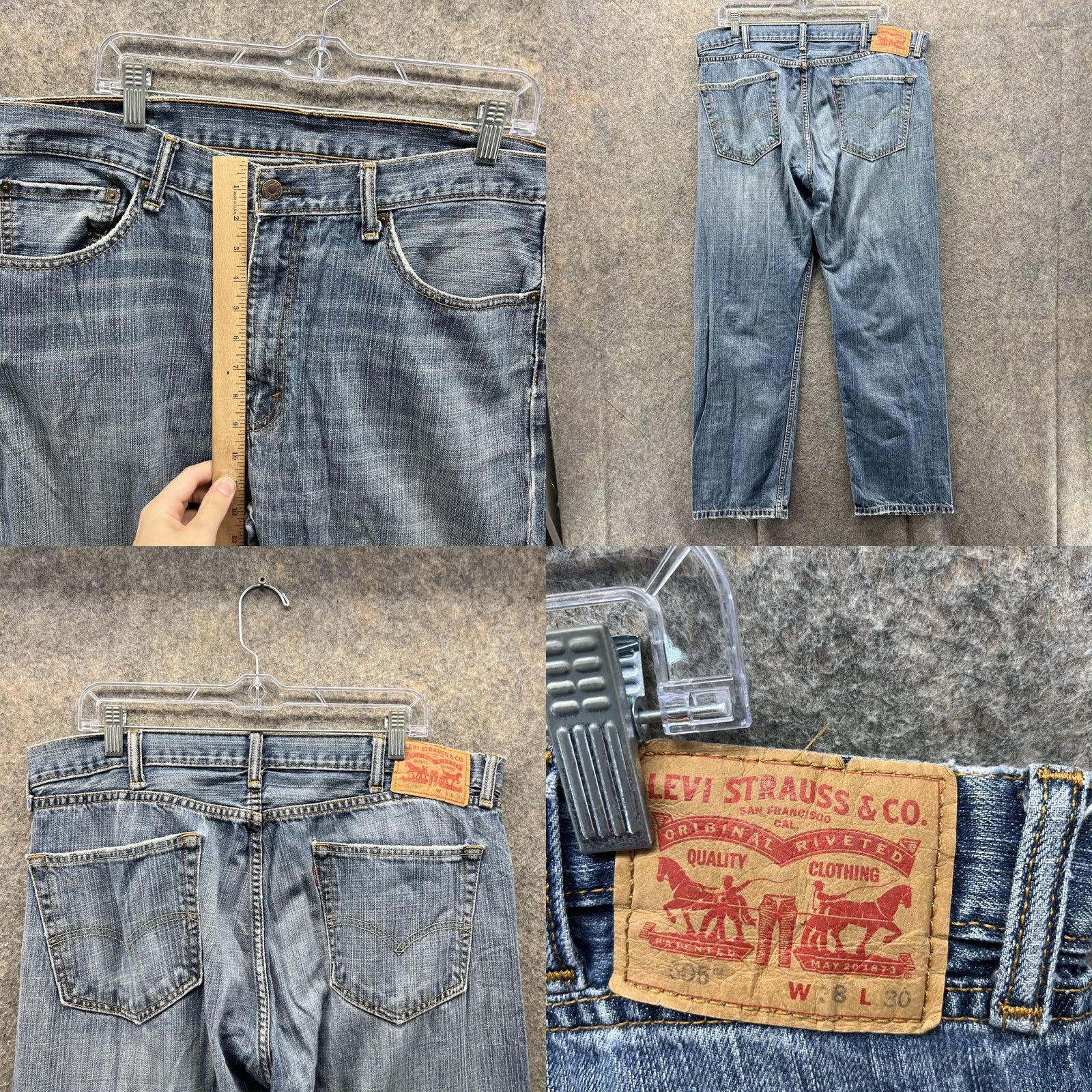 Levi's Levi's Jeans Men 38x30 5-Pocket Denim Straight Fit Blue Cotton Vintage? No (adjusted for clarity) Size US 38 / EU 54 - 8 Thumbnail