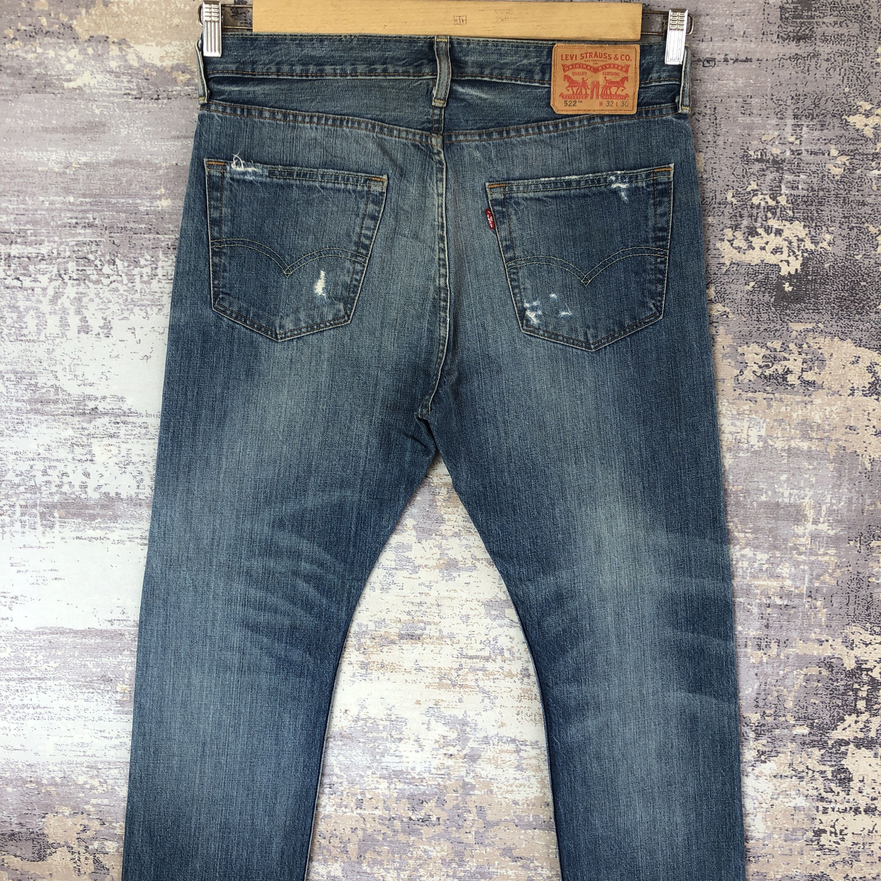 Levi's Vintage Levi's 522 Distressed Jeans Levis Denim Pants Size US 34 / EU 50 - 4 Thumbnail