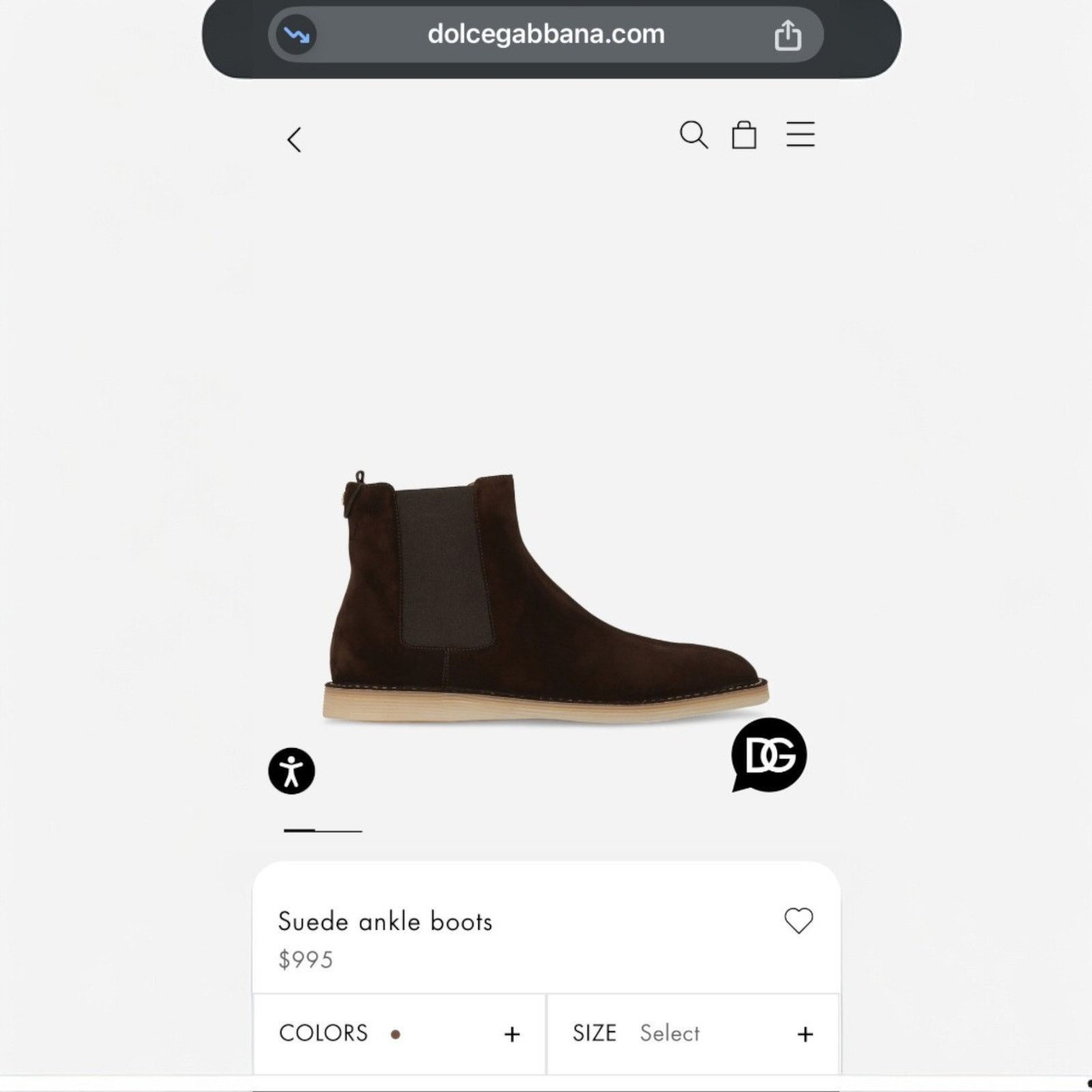 Dolce & Gabbana Ankle Boots - Suede - Brown 43 10 US 9UK $995 Size US 10 / EU 43 - 8 Thumbnail