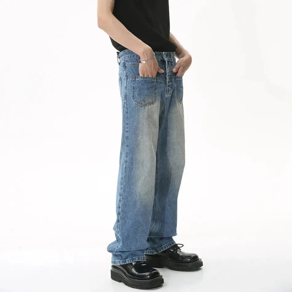 Japanese Brand Retro loose high street straight leg jeans Size US 32 / EU 48 - 3 Thumbnail