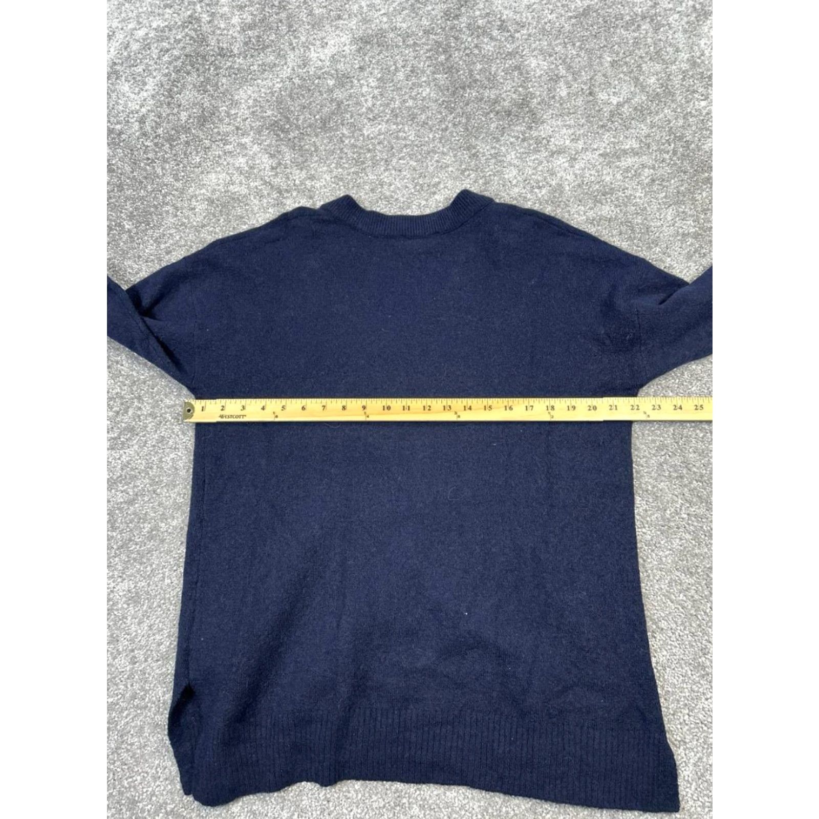 Madewell VINTAGE Madewell Sweater Pullover Womens 1X Wool Blue Knit Long Sleeve V-Neck Casual Fall Winter Size XL / US 12-14 / IT 48-50 - 5 Thumbnail