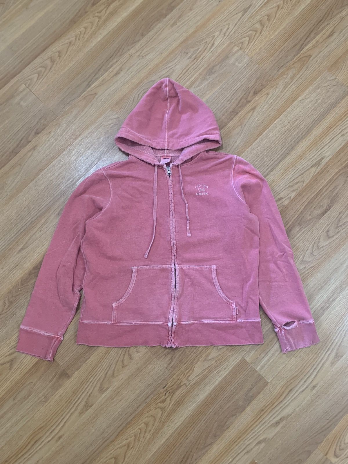 Old Navy Sz L- Vtg Old Navy Garment Dyed Hoodie Faded Distressed Y2K Size L / US 10 / IT 46 - 2 Thumbnail