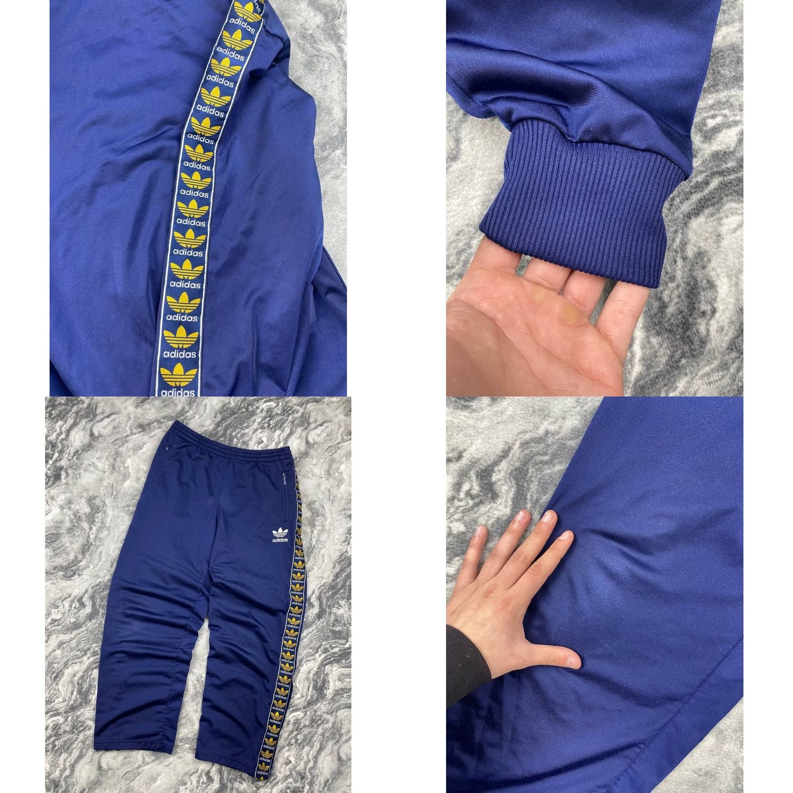Adidas VINTAGE Adidas 90s Tracksuit Jacket Pants Men M Blue Jacket Pants (2 Piece) Logo Pockets Zip Size 40R - 9 Thumbnail