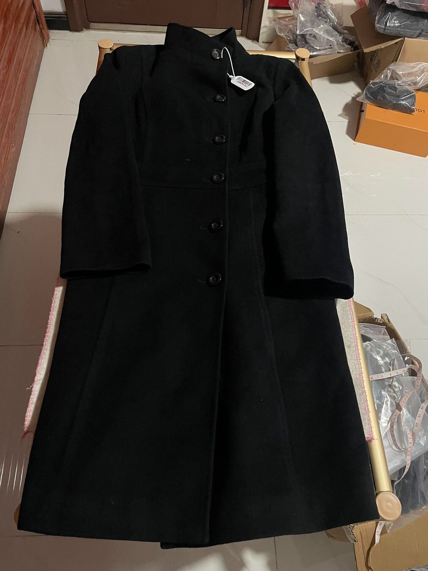 Max Mara MaxMara Black Wool Long Coat Size XS / US 0-2 / IT 36-38 - 1 Thumbnail