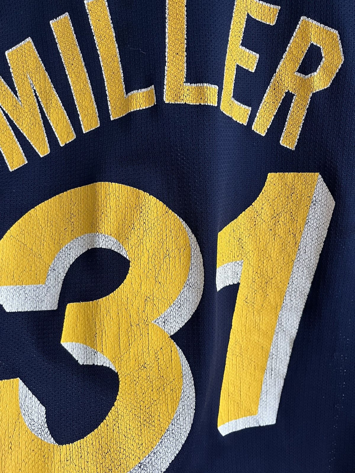 Champion × NBA × Vintage VTG 90s NBA REGGIE MILLER INDIANA PACERS CHAMPION JERSEY Size US L / EU 52-54 / 3 - 8 Thumbnail