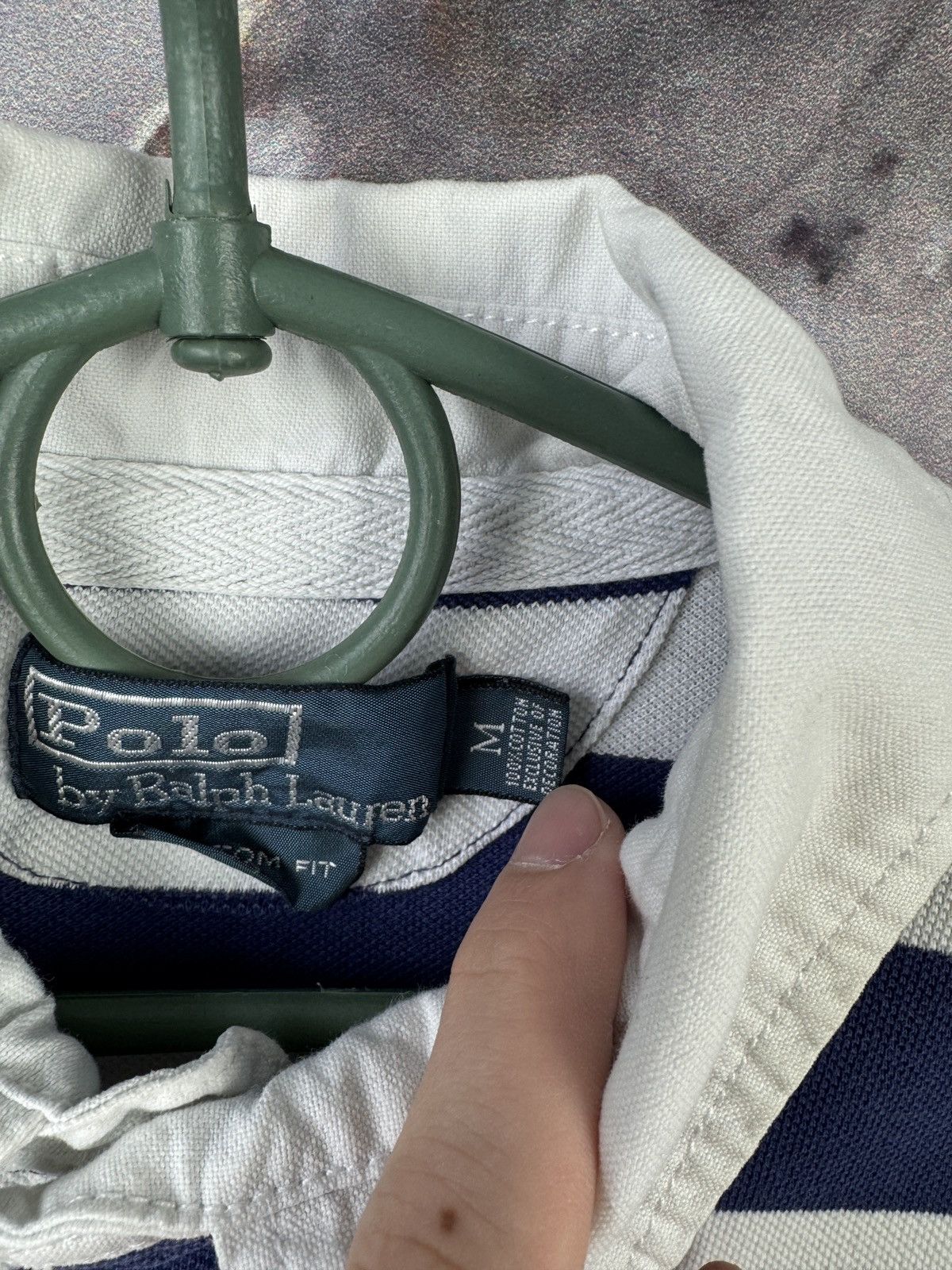 Ralph Lauren Men’s Polo Ralph Lauren Polo Shirt Striped White Blue Size M Size US M / EU 48-50 / 2 - 8 Thumbnail