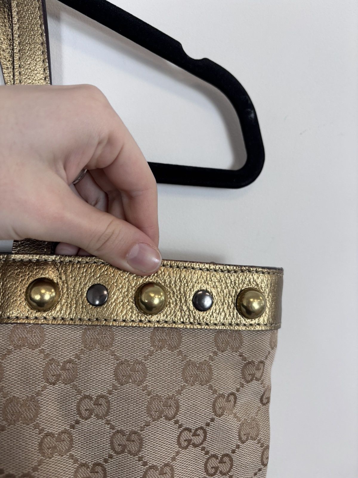 Gucci Gucci Babouska Monogram Canvas Beige Brown Tote Bag Size ONE SIZE - 20 Thumbnail