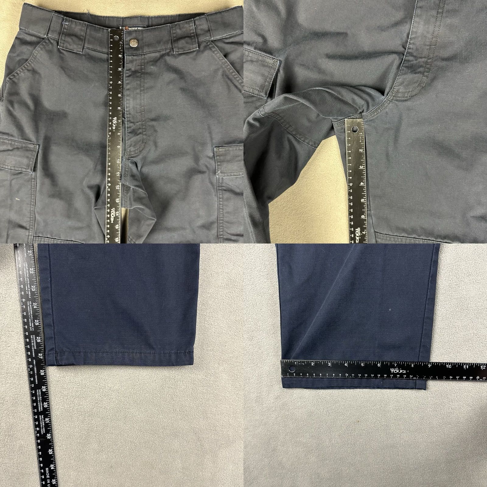 Vintage 5.11 Tactical Pants Mens Large Short Blue Cargo Ripstop TDU Workwear Army USA Size US 33 - 8 Thumbnail