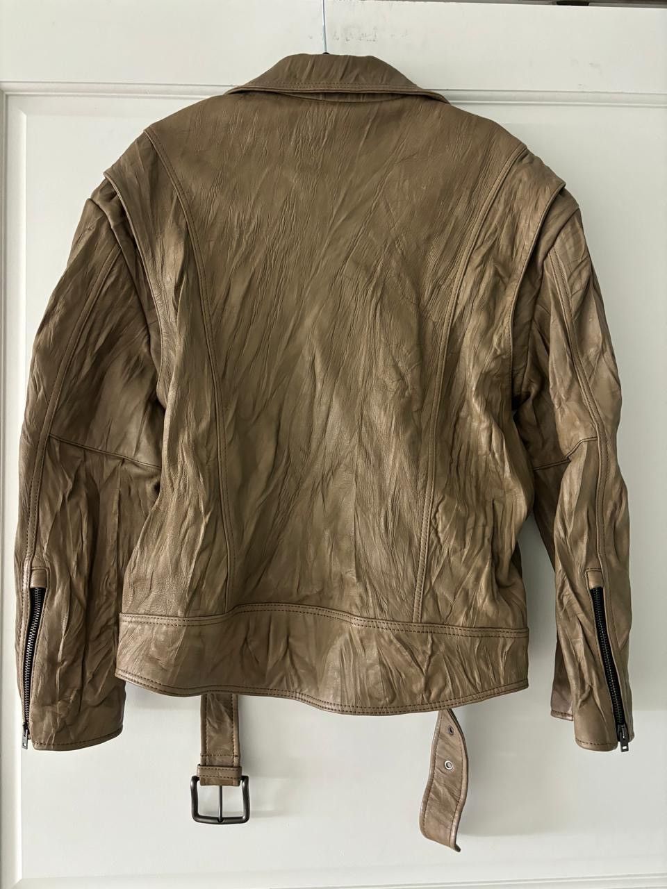 Acne Studios Linor oversized belted leather jacket