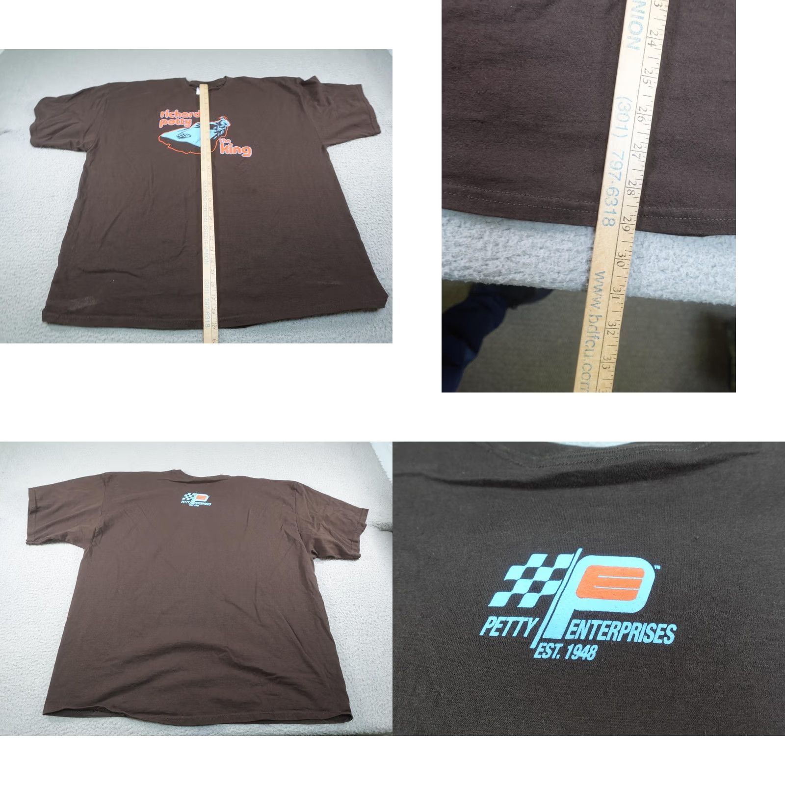 Gildan VINTAGE Richard Petty The King Shirt Mens 3XL Brown Racing Graphic Nascar Size US XXL / EU 58 / 5 - 8 Thumbnail