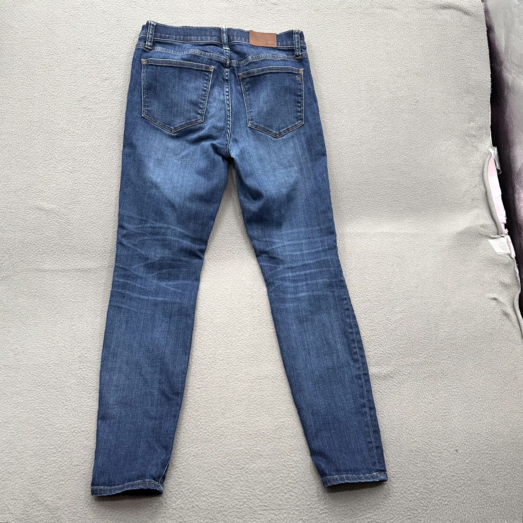 Madewell Madewell Jeans Womens 28 Blue 8" Skinny Mid Rise Stretch Denim Medium Wash Jeans Slim Fit Pockets Zip Size 28" / US 6 / IT 42 - 2 Thumbnail