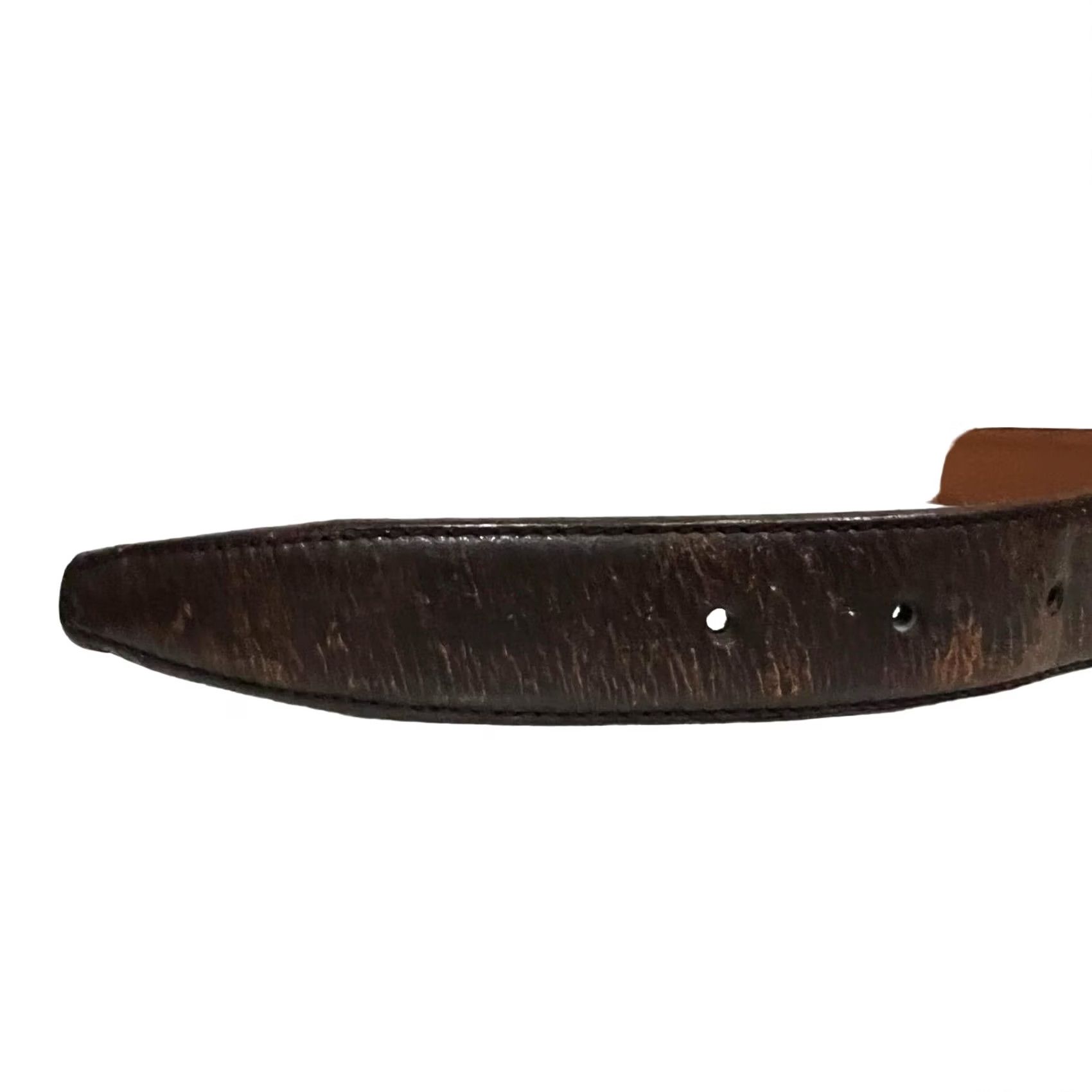 Brooks Brothers Brooks Brothers 346 Belt Dress Belt Leather Men 42 Dark Brown Size 42 Brown Men Belt Size 42 - 6 Thumbnail