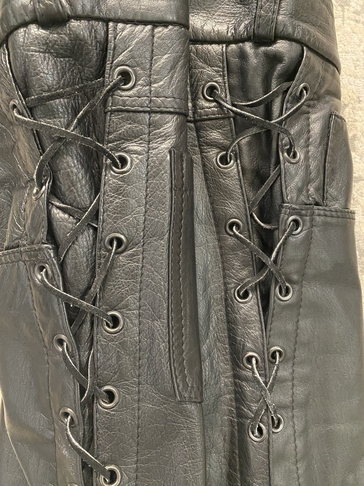 Raf Simons AW98 Leather Lace-up Pants Size US 32 / EU 48 - 8 Thumbnail