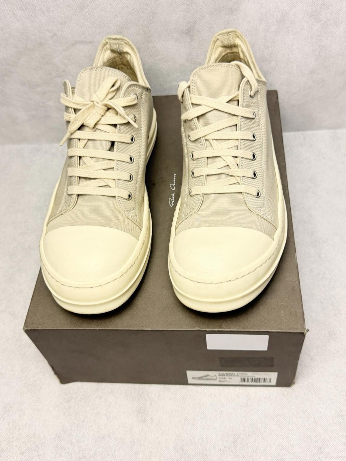Rick Owens Rick Owens DRKSHDW Low Sneak Ramones SZ EU 41 Khaki Canvas Size US 8 / EU 41 - 3 Thumbnail
