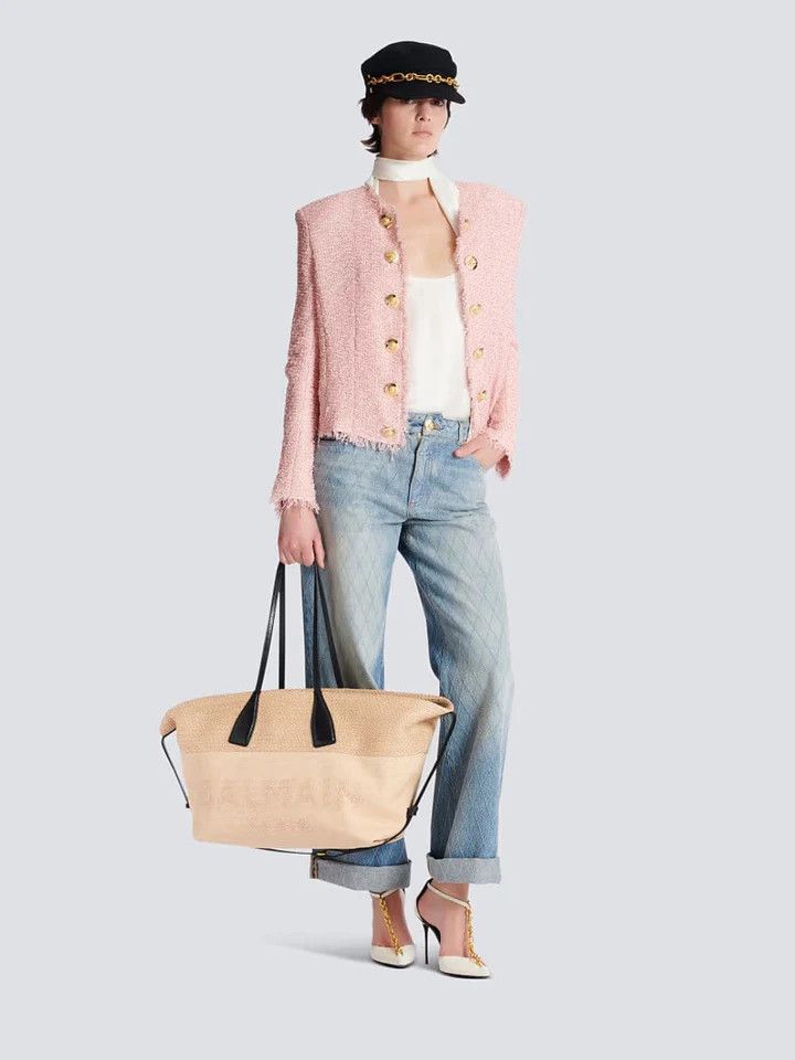 Balmain o1loc1c0526 Size: OS / Track Tote Bag in Beige Size ONE SIZE - 4 Thumbnail