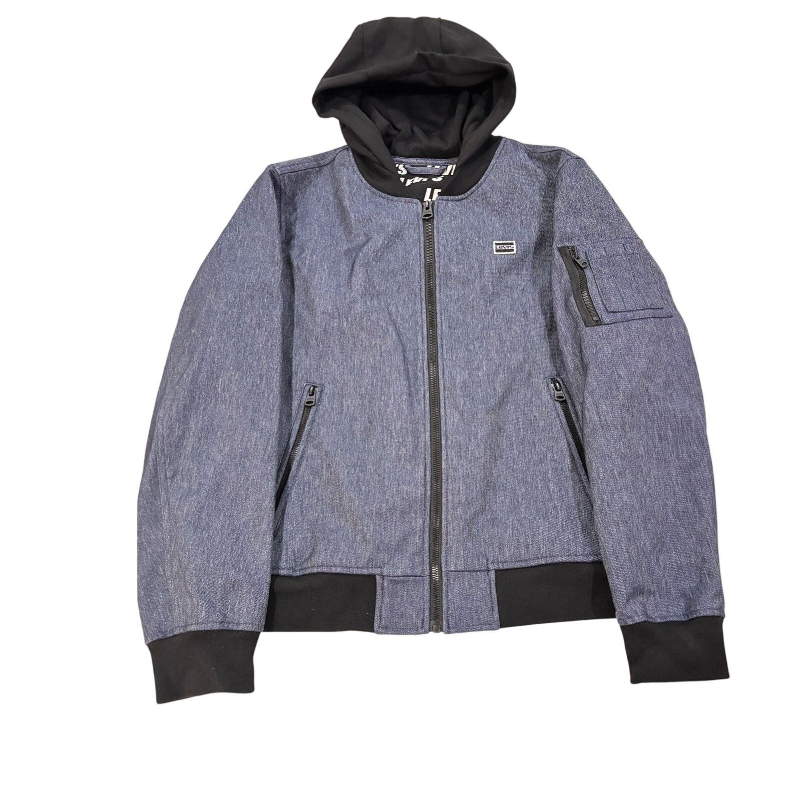 Levi's *R40 LEVI'S Men's Softshell Bomber Jacket Denim Blue Medium Size US M / EU 48-50 / 2 - 1 Thumbnail