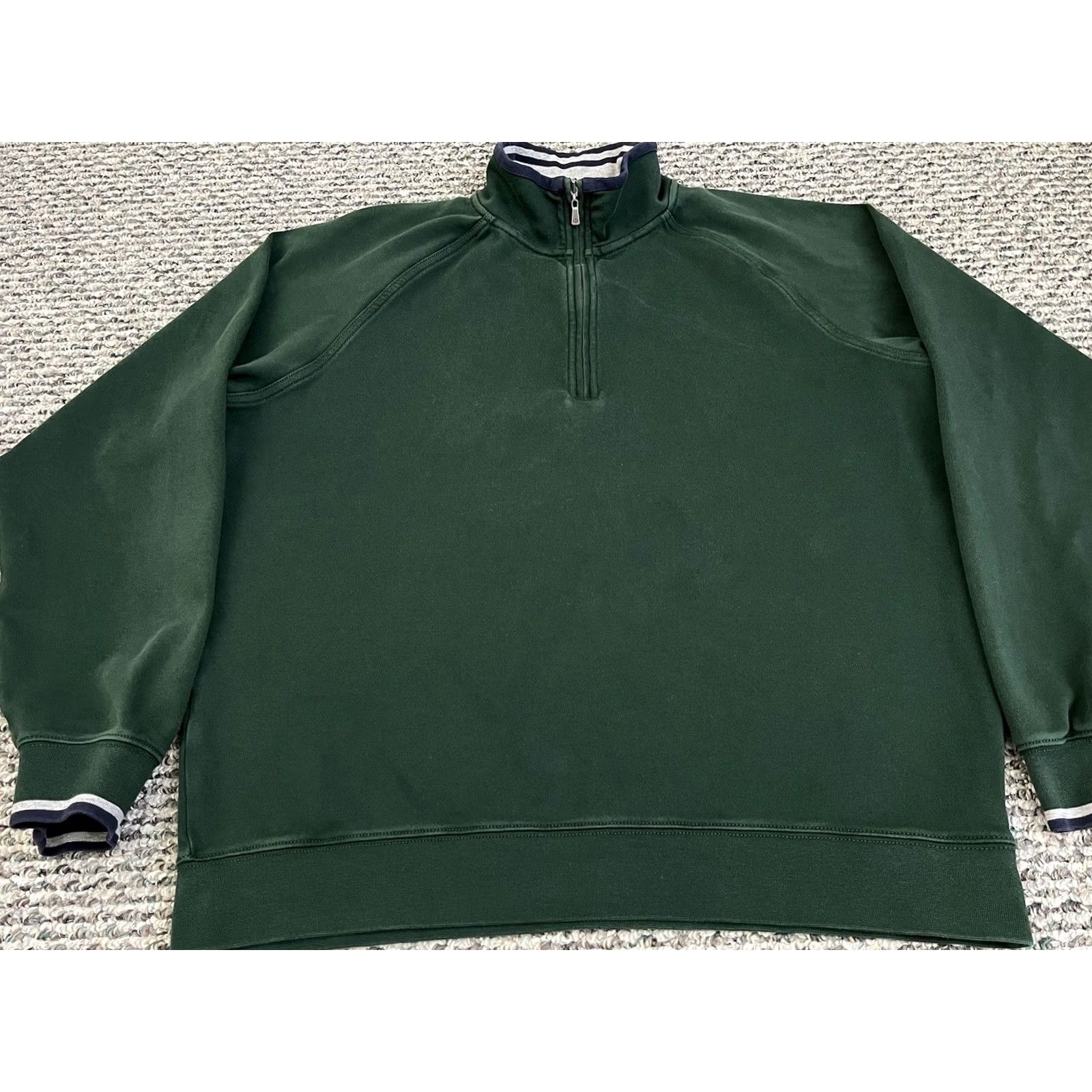 Brooks Brothers VINTAGE Brooks Brothers Country Club Sweater Mens M Green Quarter Zip Pima Golf Size US M / EU 48-50 / 2 - 2 Thumbnail