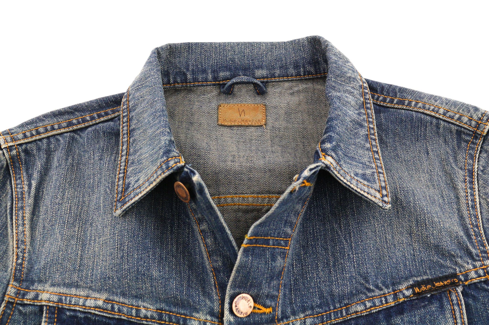 Nudie Jeans BILLY S Dark Authentic Polo Washed Blue Jacket 81939 Size US S / EU 44-46 / 1 - 4 Thumbnail