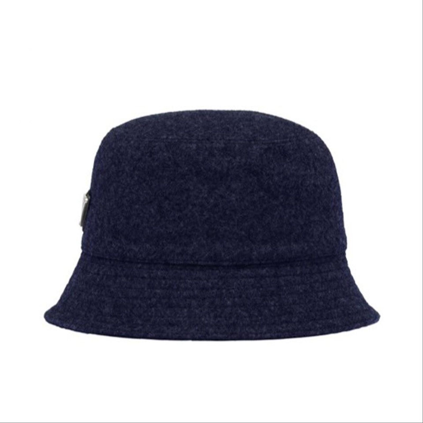 Prada PRADA Navy logo appliqued felt bucket hat L Size ONE SIZE - 2 Thumbnail