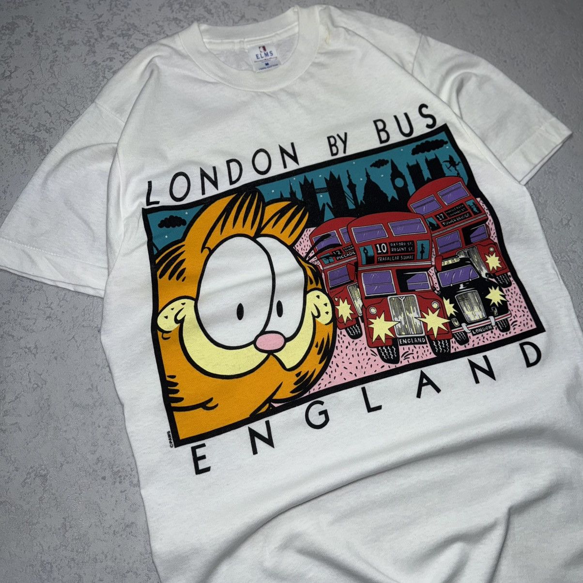 Other Vintage 80s Garfield Paws “London By Bus England” T-Shirt Size US M / EU 48-50 / 2 - 2 Thumbnail