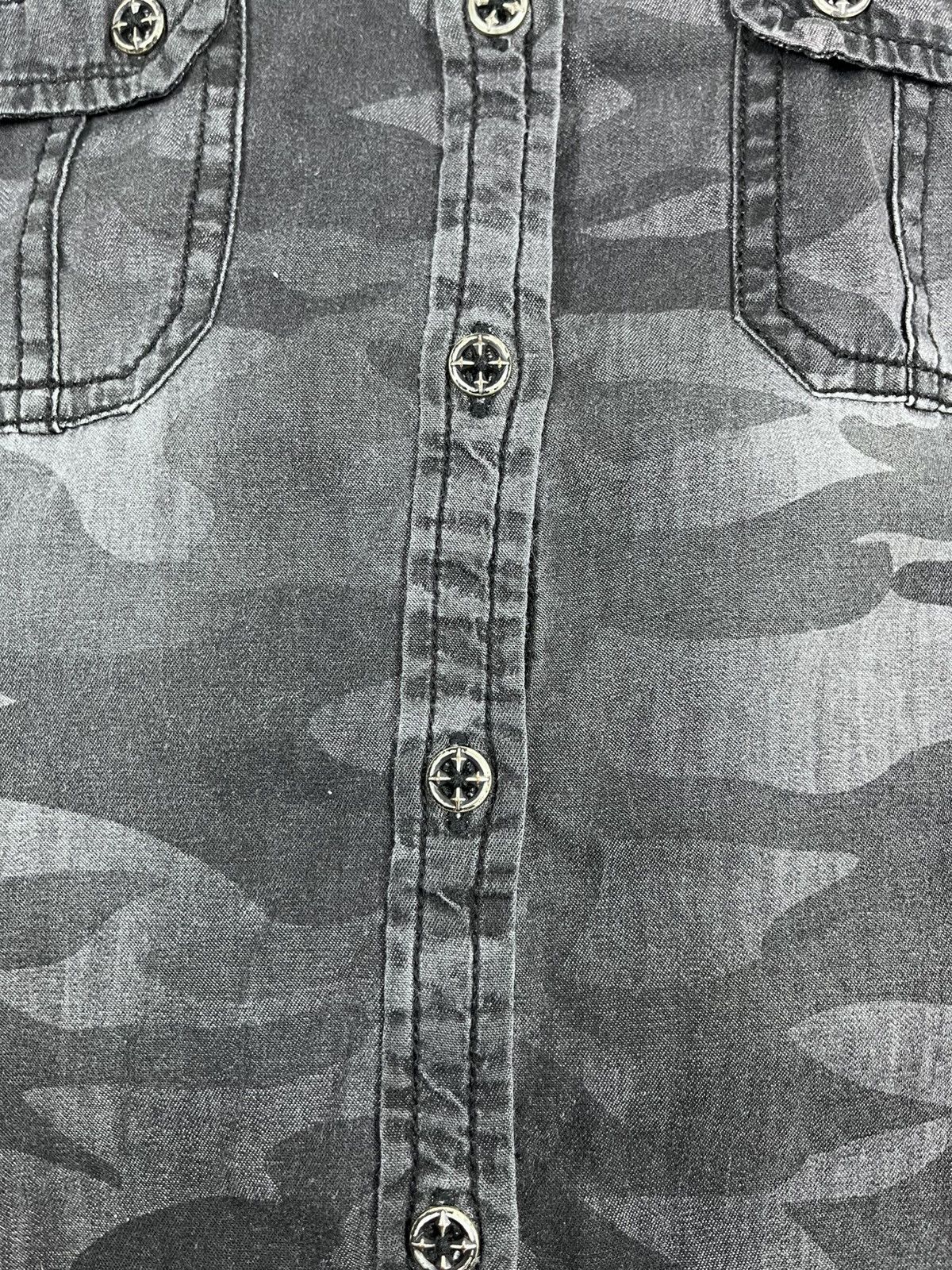 Affliction Vintage Affliction Camo Patch Lace up Shirt Japanese Gothic Size M / US 6-8 / IT 42-44 - 7 Thumbnail