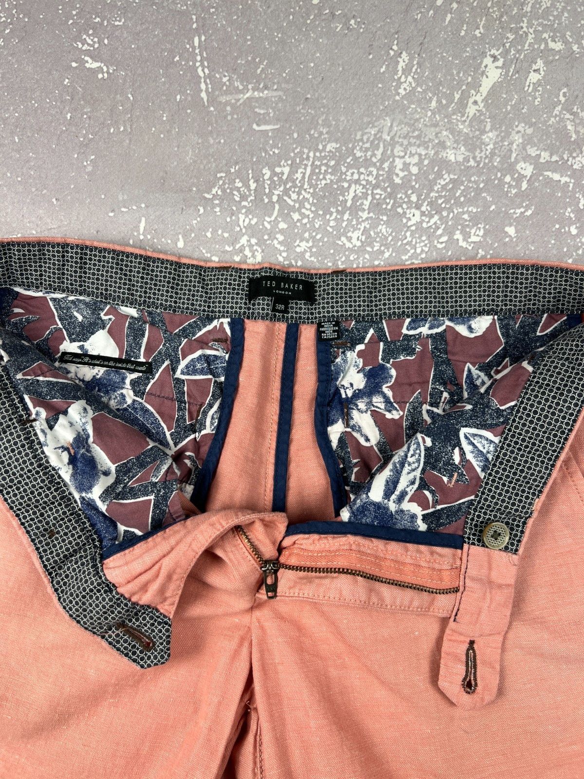 Ted Baker Ted Baker Summer Cotton/Linen Shorts Mens 32R Pink Size US 32 / EU 48 - 6 Thumbnail