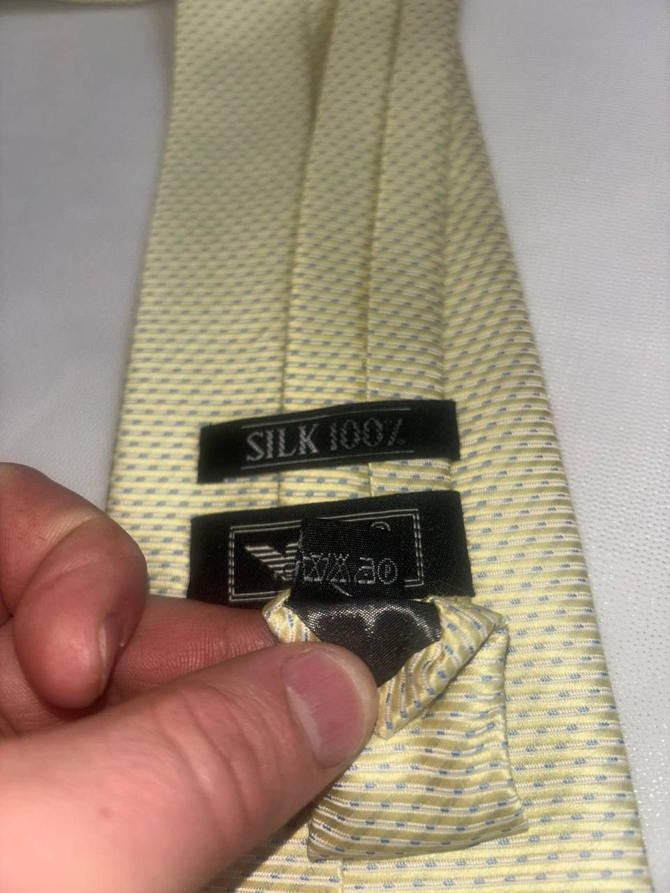 Giorgio Armani GIORGIO ARMANI 100% Silk Necktie tie yellow Made in Italy Size ONE SIZE - 10 Thumbnail