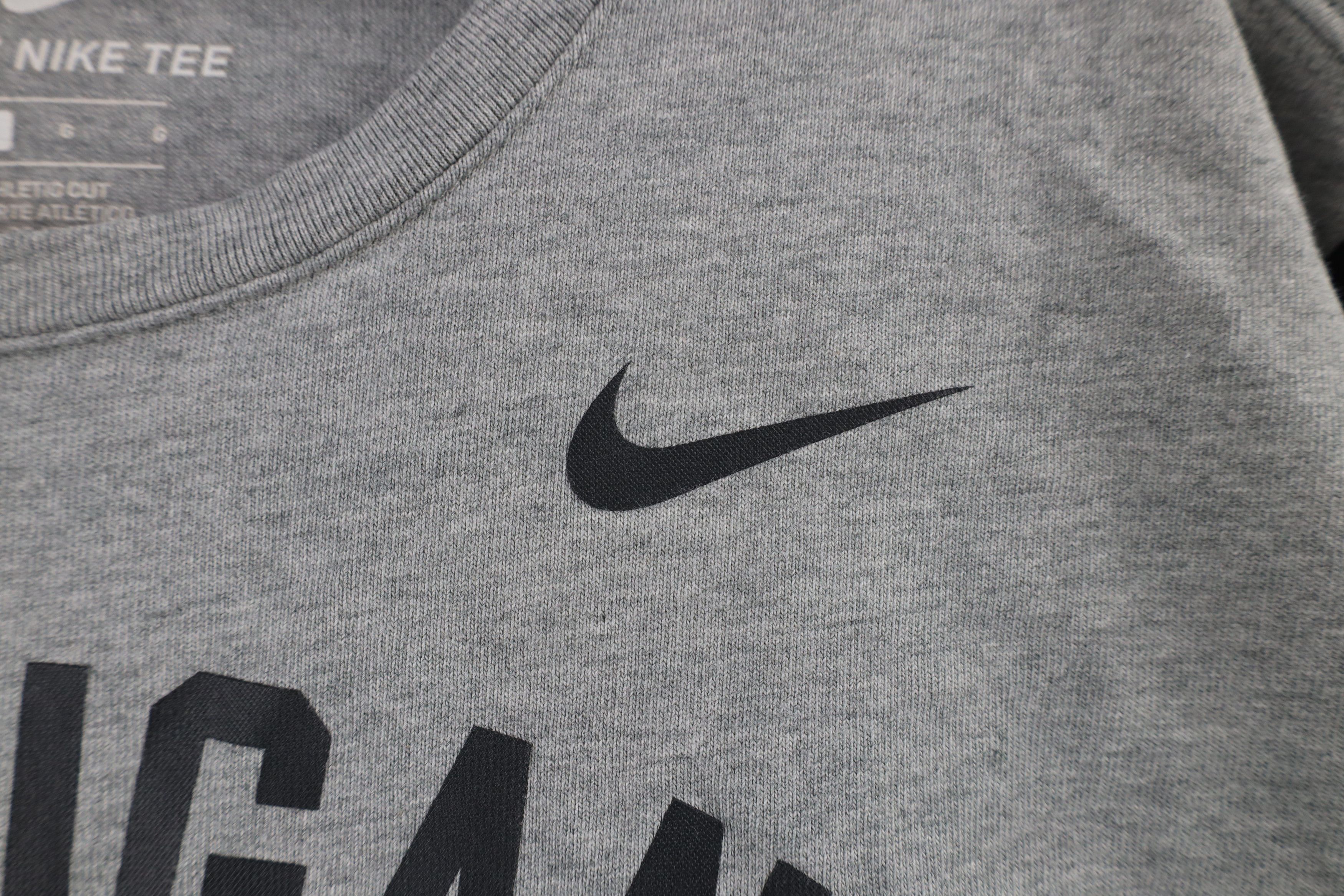 Nike × Vintage Nike University of Michigan Long Sleeve T-Shirt Gray Size US L / EU 52-54 / 3 - 5 Thumbnail