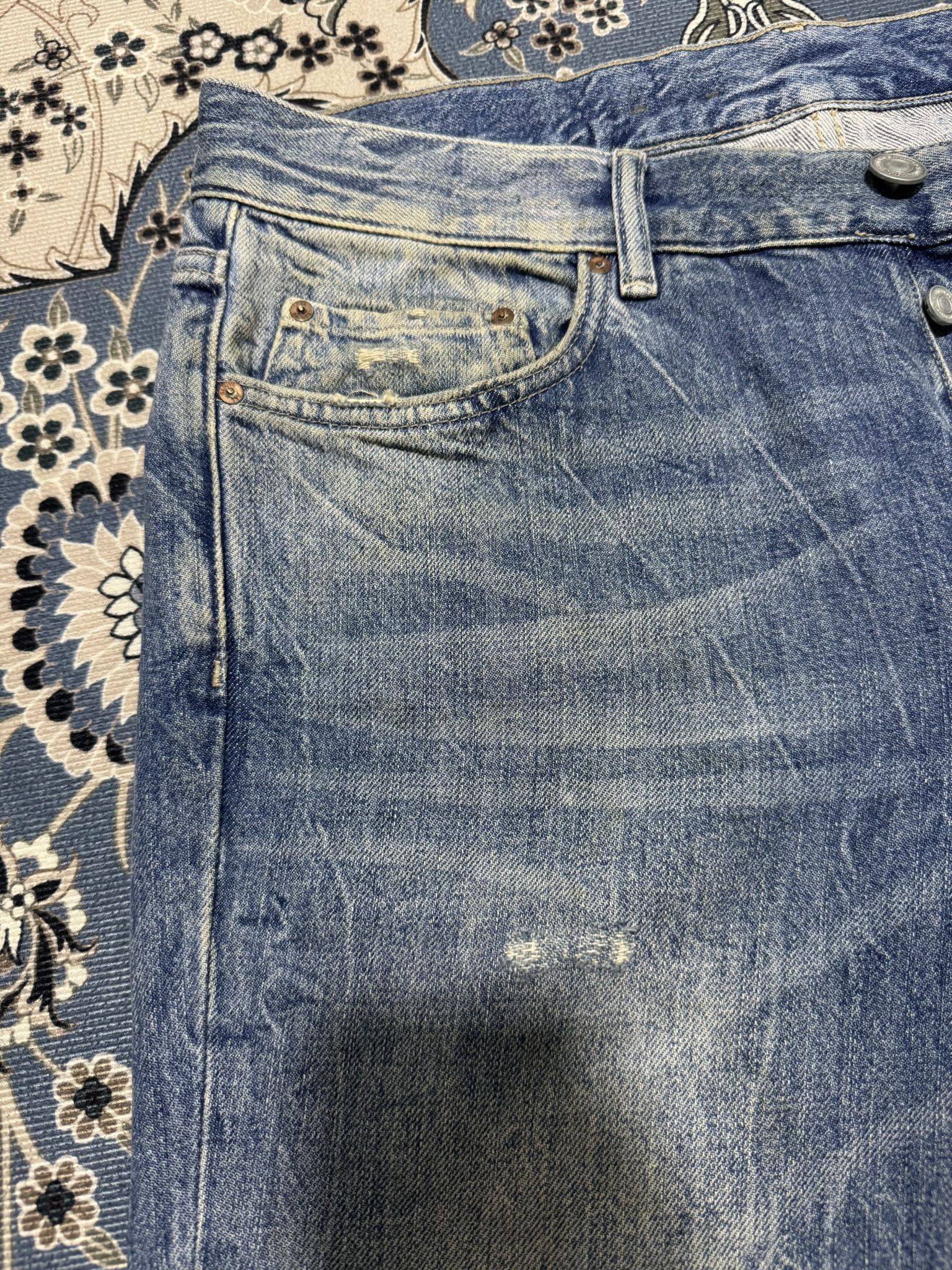 Allsaints × Japanese Brand ALLSAINT Pistol Fit Distressed Denim Jeans Size US 32 / EU 48 - 9 Thumbnail