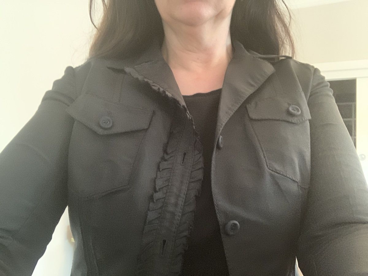 Prada Lightweight Prada Silk/Polyester Black Coat - Rare Vntage Size M / US 6-8 / IT 42-44 - 10 Thumbnail