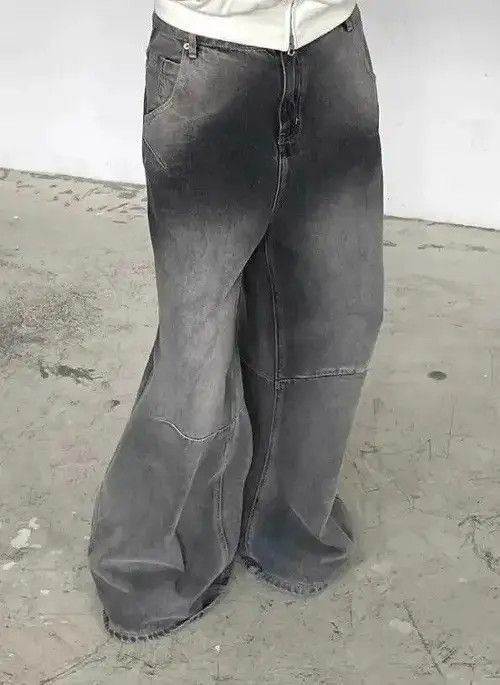 Japanese Brand High Waist Baggy Washed Denim Jeans Size 30" / US 8 / IT 44 - 4 Thumbnail