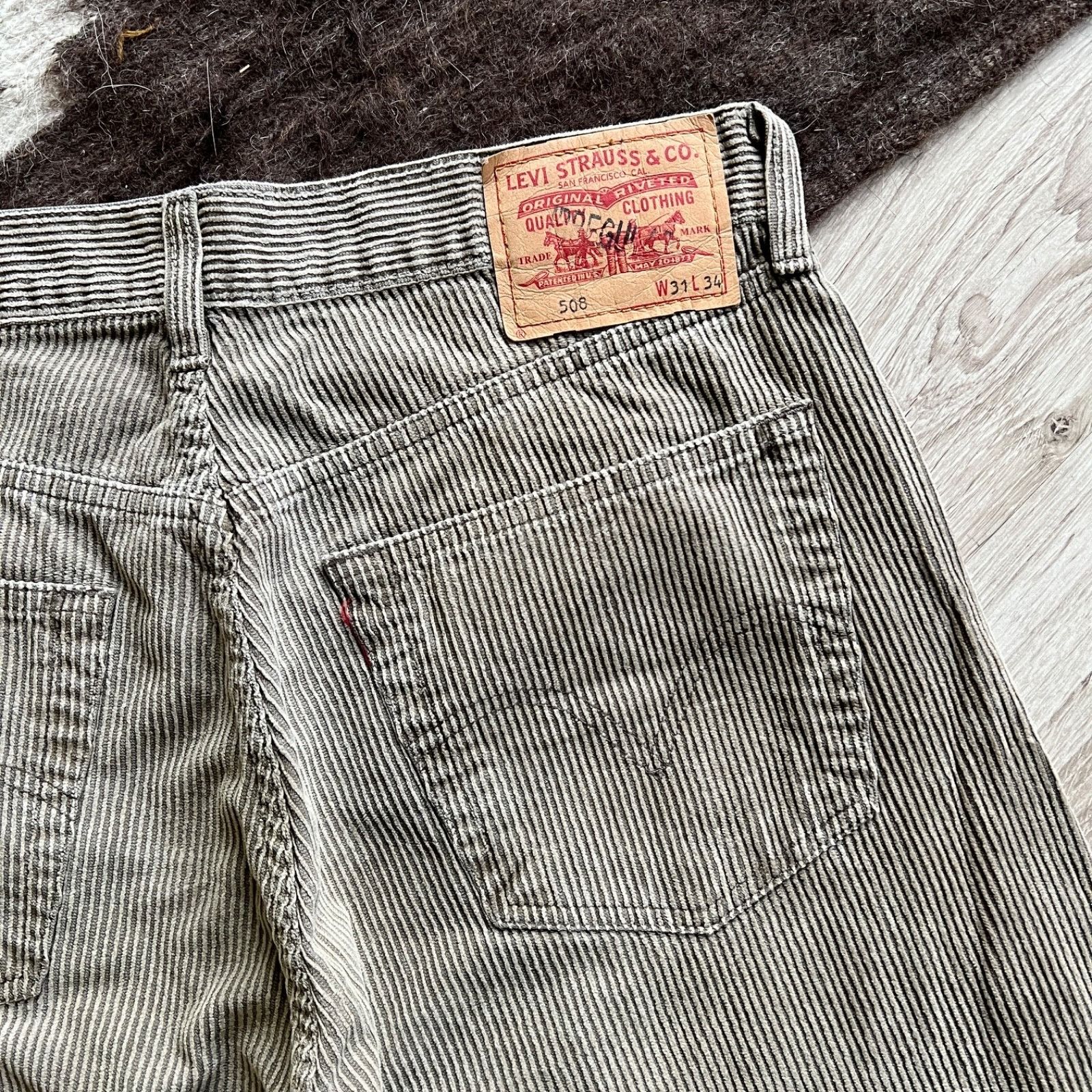 Levi's Levi’s 508 Vintage Straight Fit Corduroy Pants 9643AC Size US 31 - 4 Thumbnail