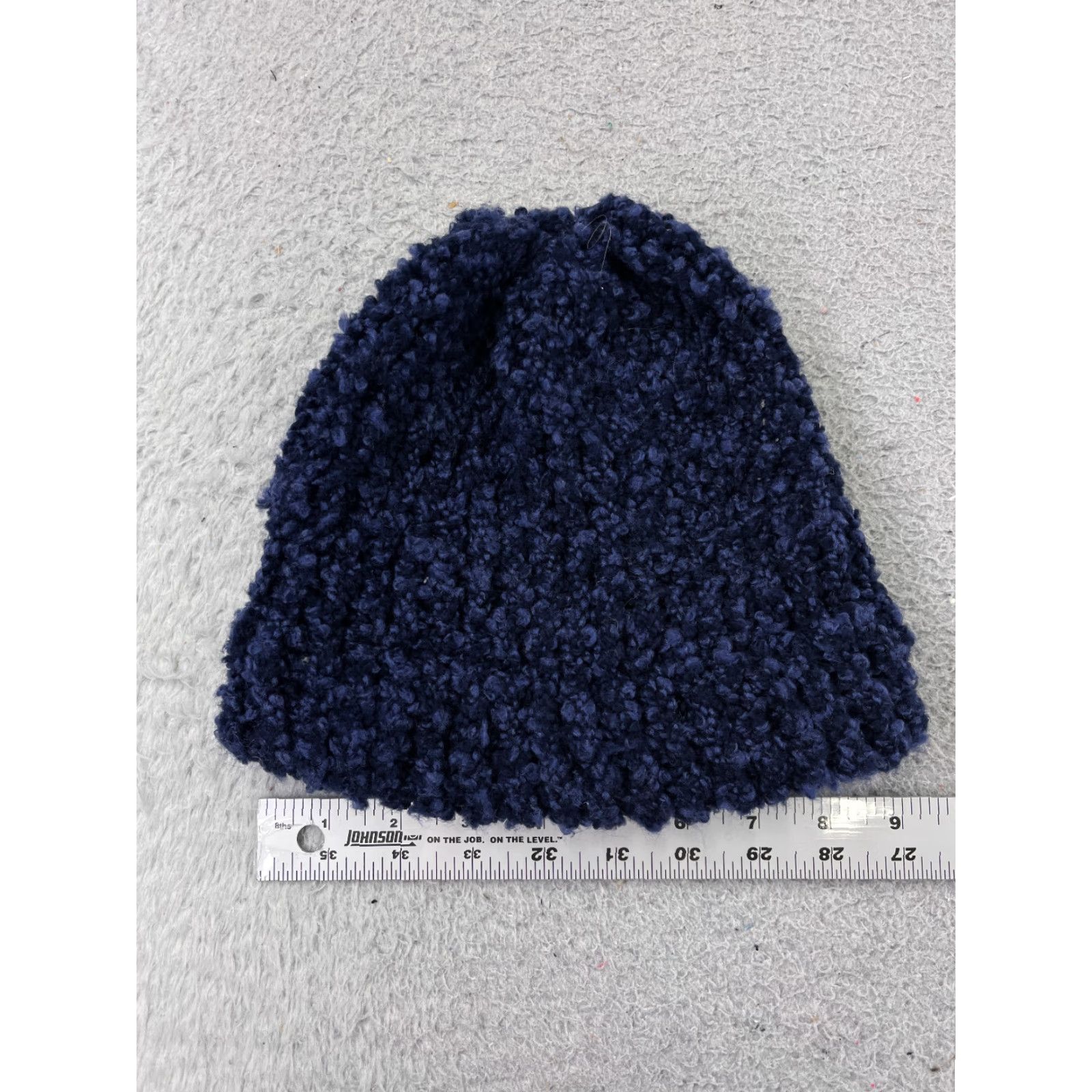 Vintage Handmade Beanie Toque Adult One Size Purple Blue Knit Cotton Blend Snow Ski Hat Unisex Adults Beanie Winter Size ONE SIZE - 3 Thumbnail