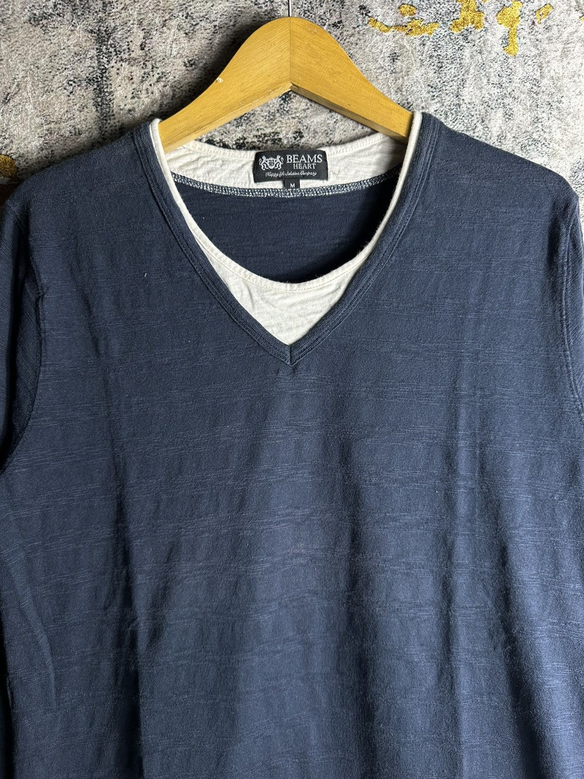 20471120 90s BEAMS HEART FADED DOUBLE LAYER IFSIXWASNINE LGB STYLE Size US M / EU 48-50 / 2 - 2 Thumbnail