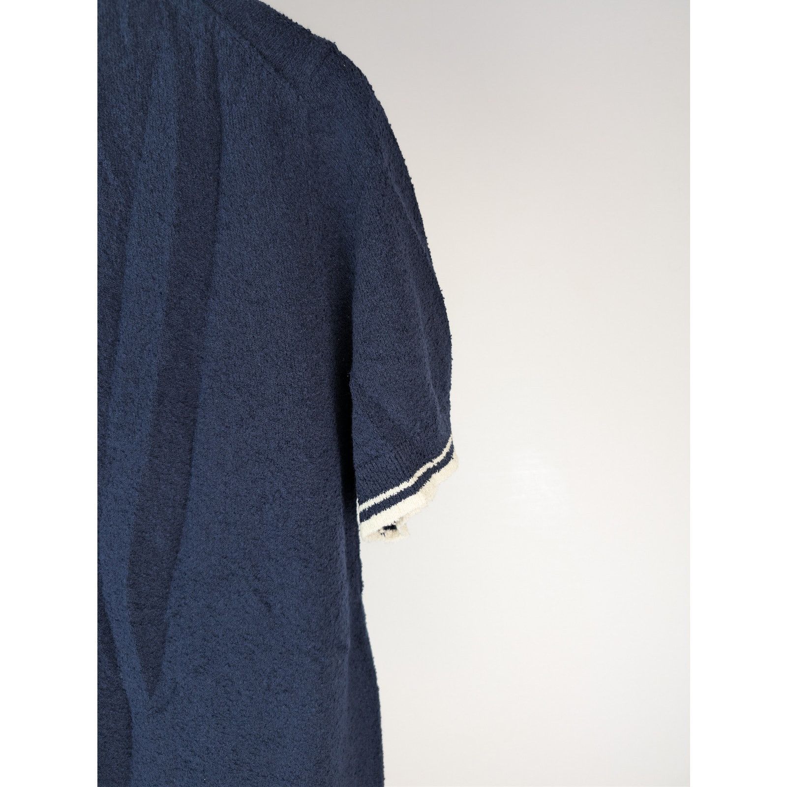 Todd Snyder o1rshd1 CC20 Tipped Boucle Montauk Knit Polo Shirt Navy Blue Size US S / EU 44-46 / 1 - 15 Thumbnail
