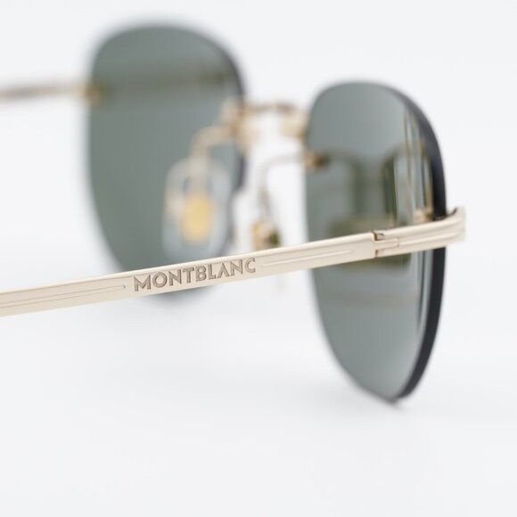 Montblanc Montblanc MB0303S 001 Sunglasses Gold Square Frame, Grey Size ONE SIZE - 5 Thumbnail