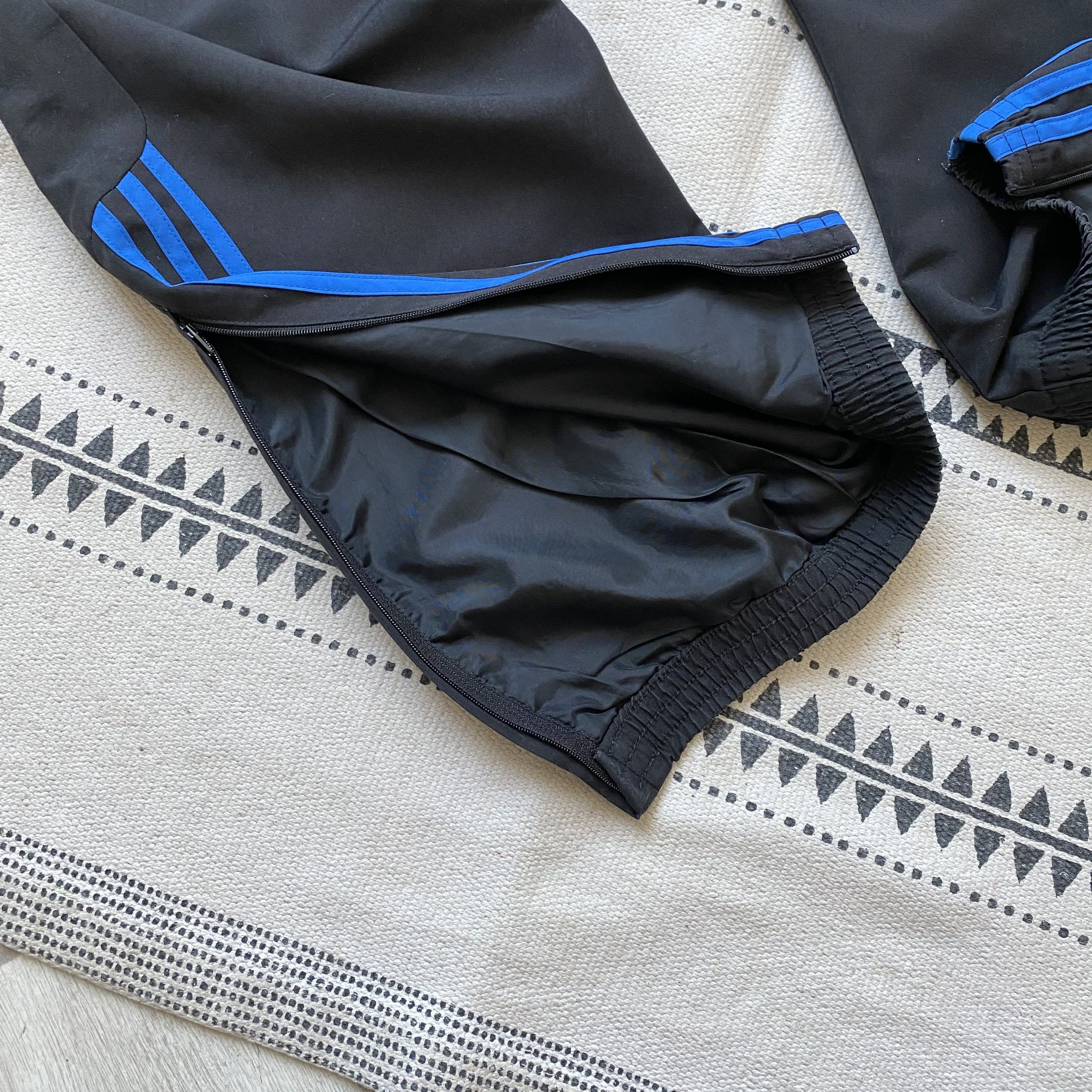 Adidas 🦍 Vintage Adidas Nylon track pants Zip drill joggers Size US 36 / EU 52 - 6 Thumbnail