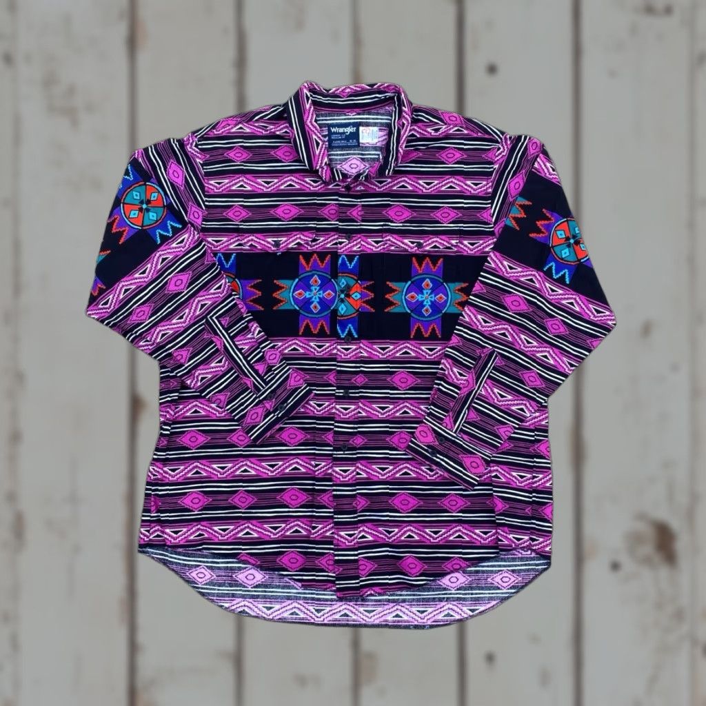 Wrangler VINTAGE Wrangler Western Shirt Mens XXL Pink Southwest 1990s Western Look Mens XXL Pink Southwest 1990s Size US XXL / EU 58 / 5 - 1 Thumbnail