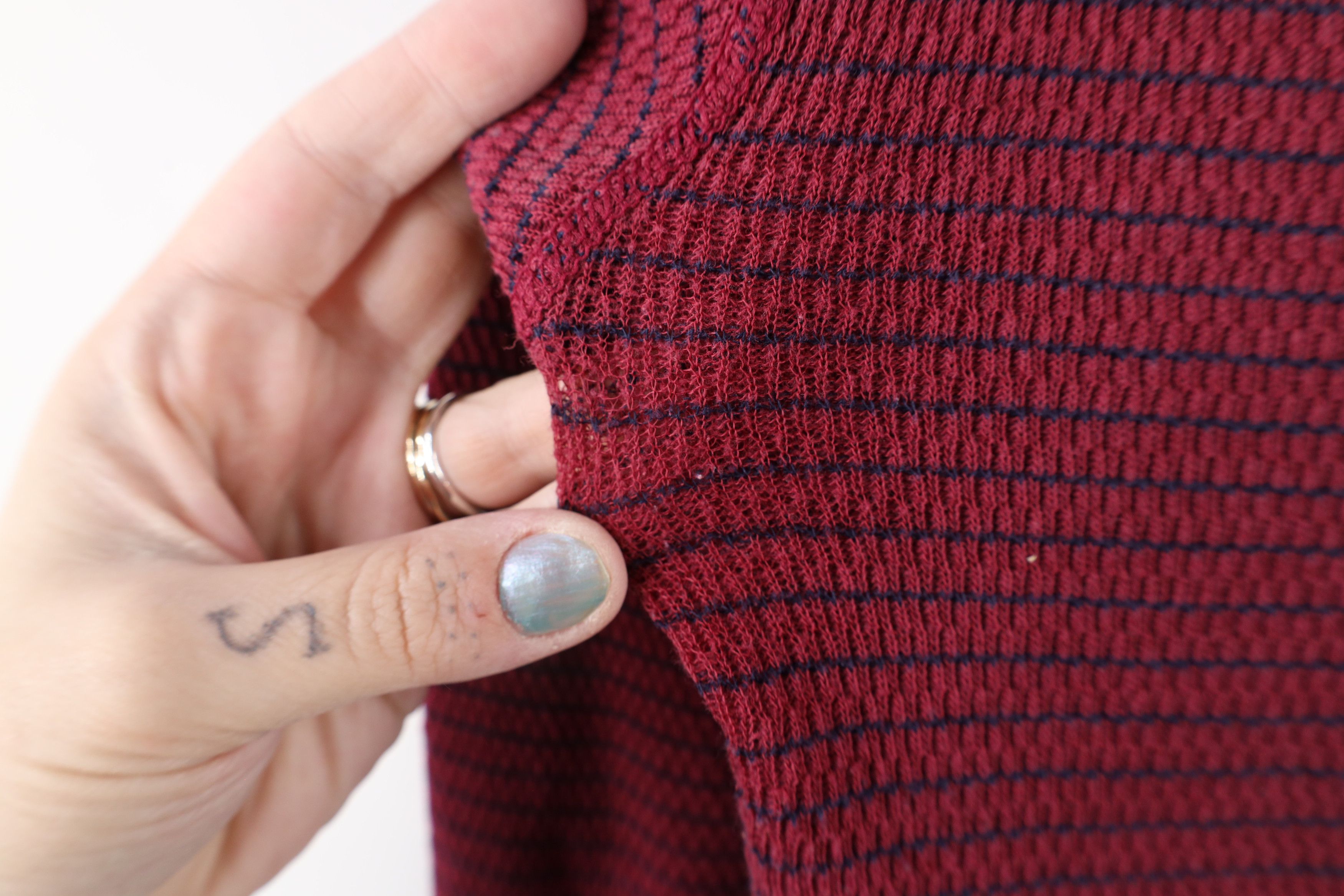 Vintage Vintage 70s Streetwear Thermal Waffle Knit T-Shirt USA Size US S / EU 44-46 / 1 - 4 Thumbnail