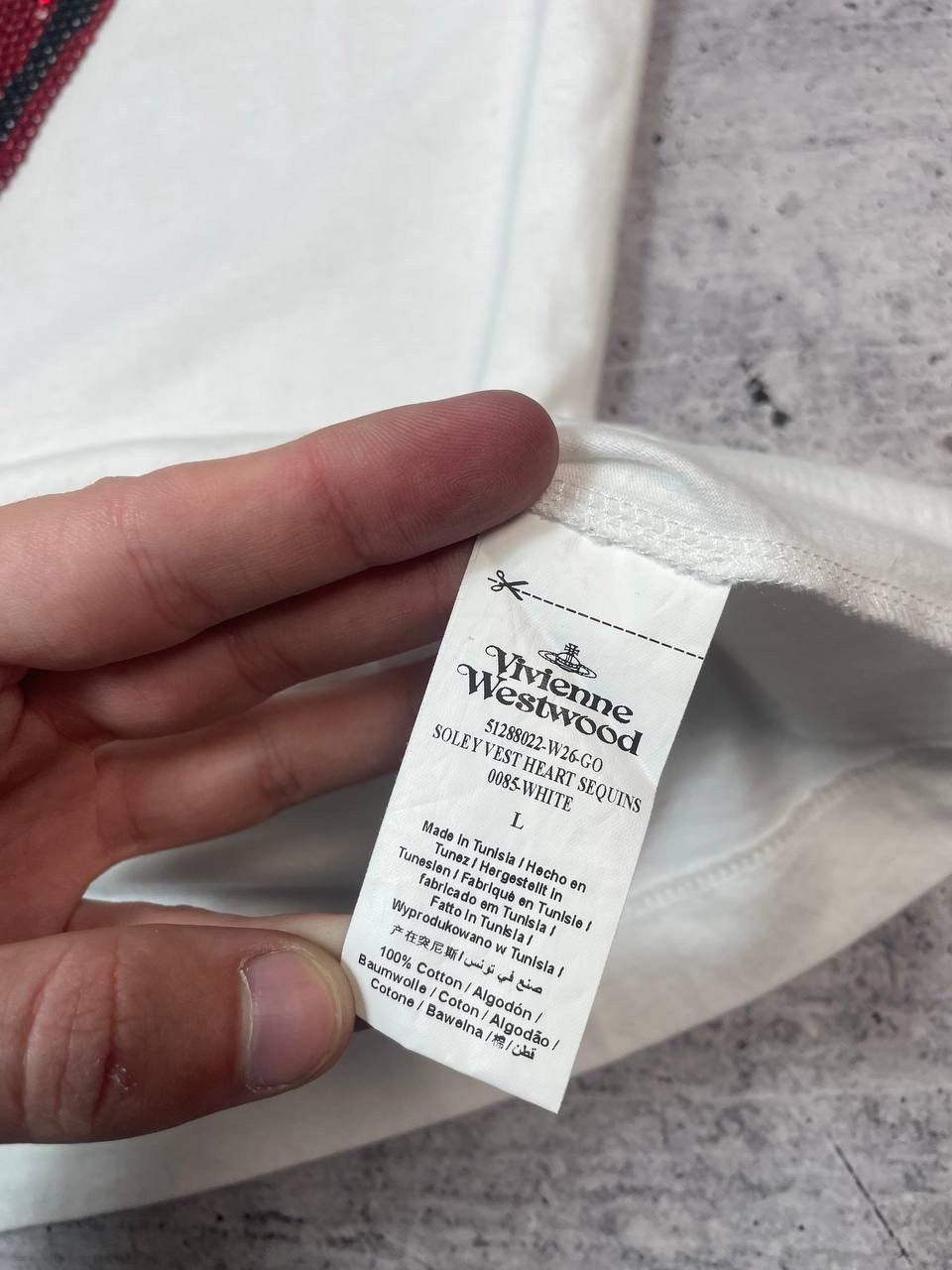 Vivienne Westwood Rare SS13 Vivienne Westwood Sparkling Heart Tank Top Y2K Size L / US 10 / IT 46 - 7 Thumbnail