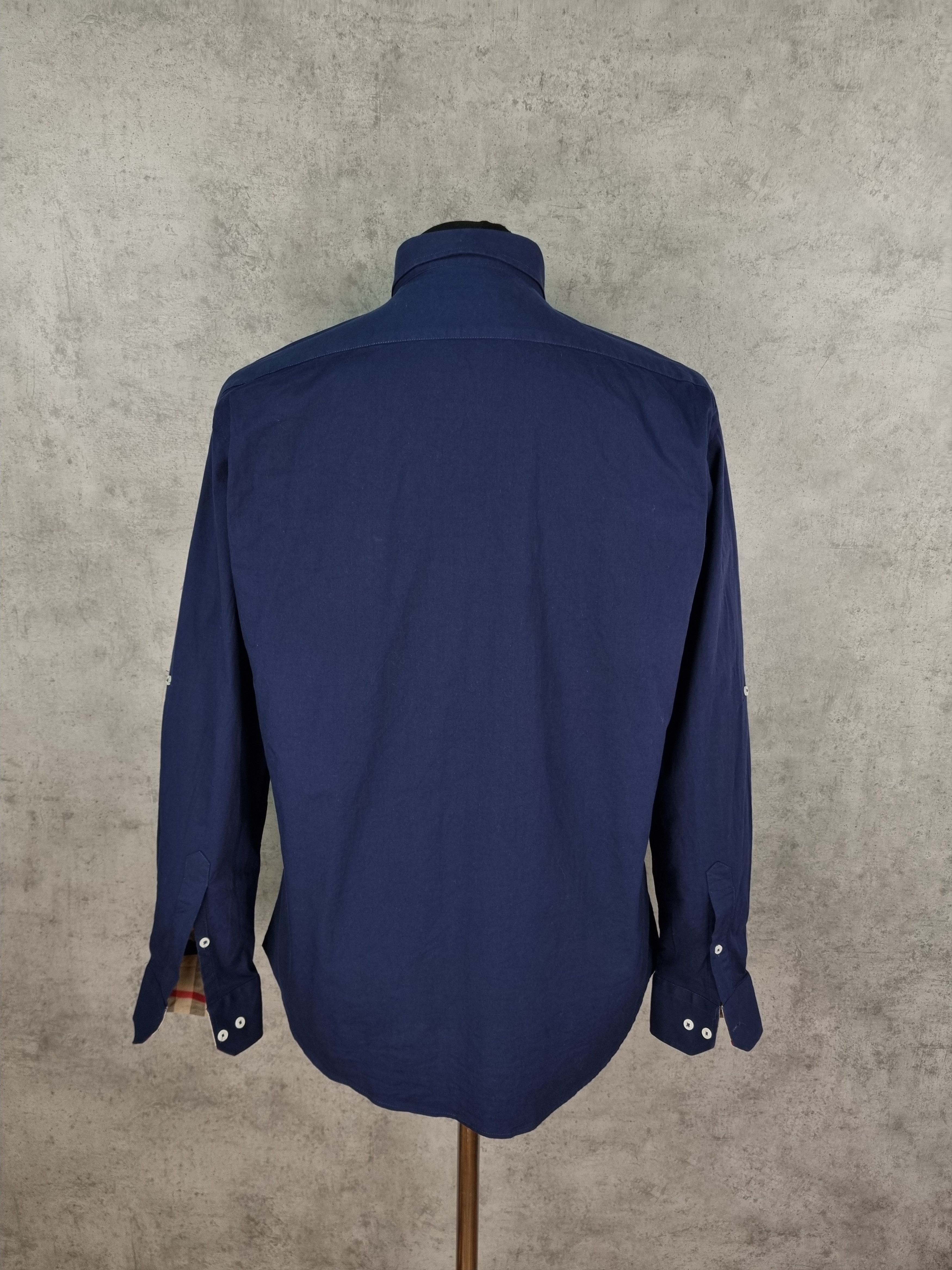 Burberry × Burberry Prorsum Burberry Navy Cotton Longsleeve Shirt Nova Check Size US L / EU 52-54 / 3 - 8 Thumbnail