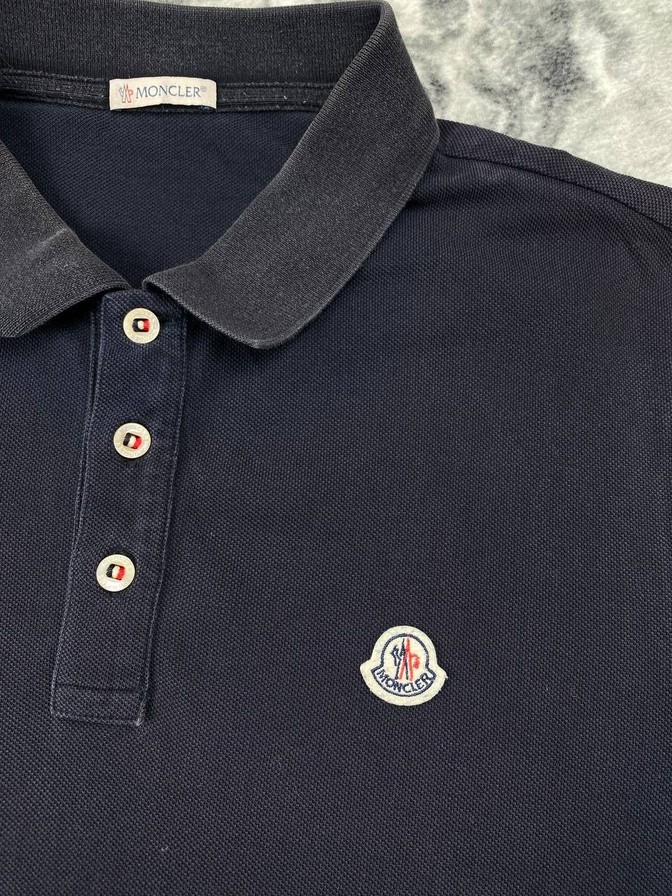 Moncler Moncler Maglia Polo Manica Corta Shirt Men Size XL Blue Size US XL / EU 56 / 4 - 6 Thumbnail