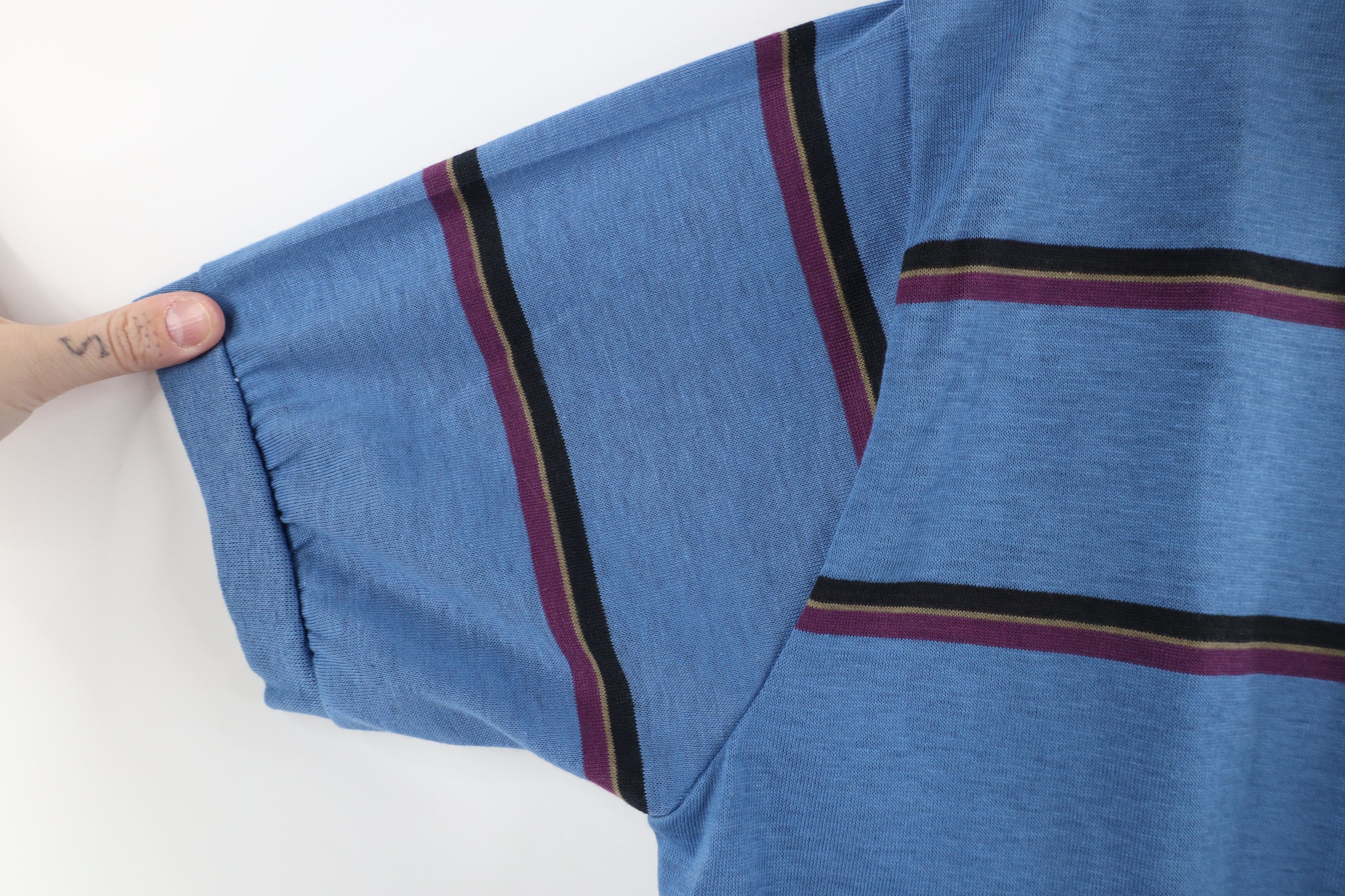 Vintage Deadstock Vintage 70s 80s Streetwear Block Knit Polo USA Size US L / EU 52-54 / 3 - 7 Thumbnail