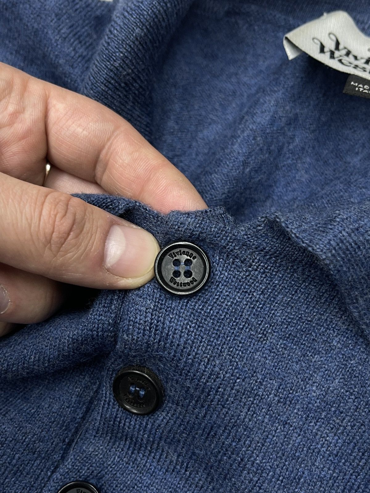 Vivienne Westwood Vivienne Westwood Knit Polo Sweater Wool Blue Made in Italy Size US M / EU 48-50 / 2 - 6 Thumbnail